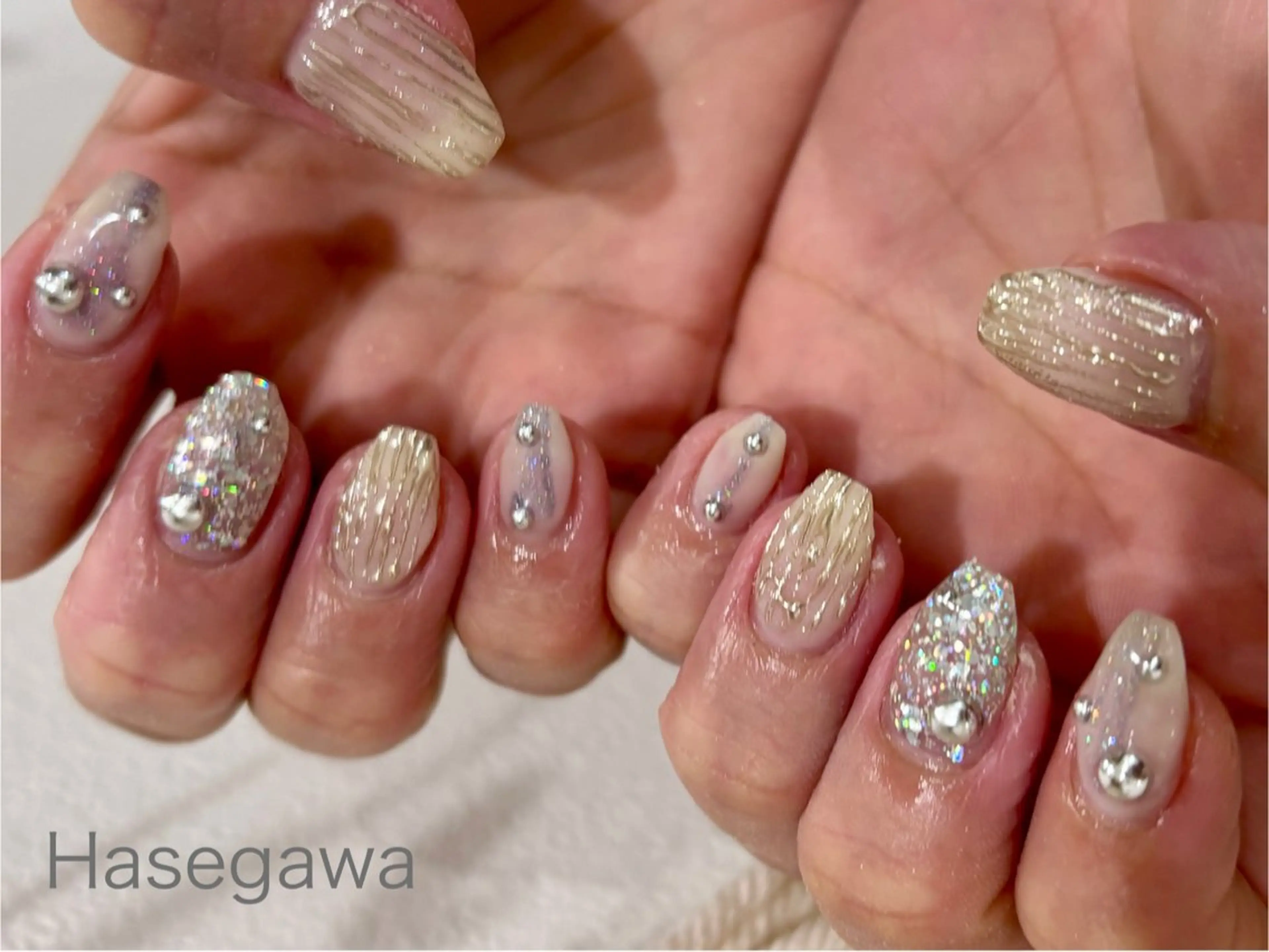 ネイル キラキラネイル ハンドネイル DROP 長谷川のネイルデザイン