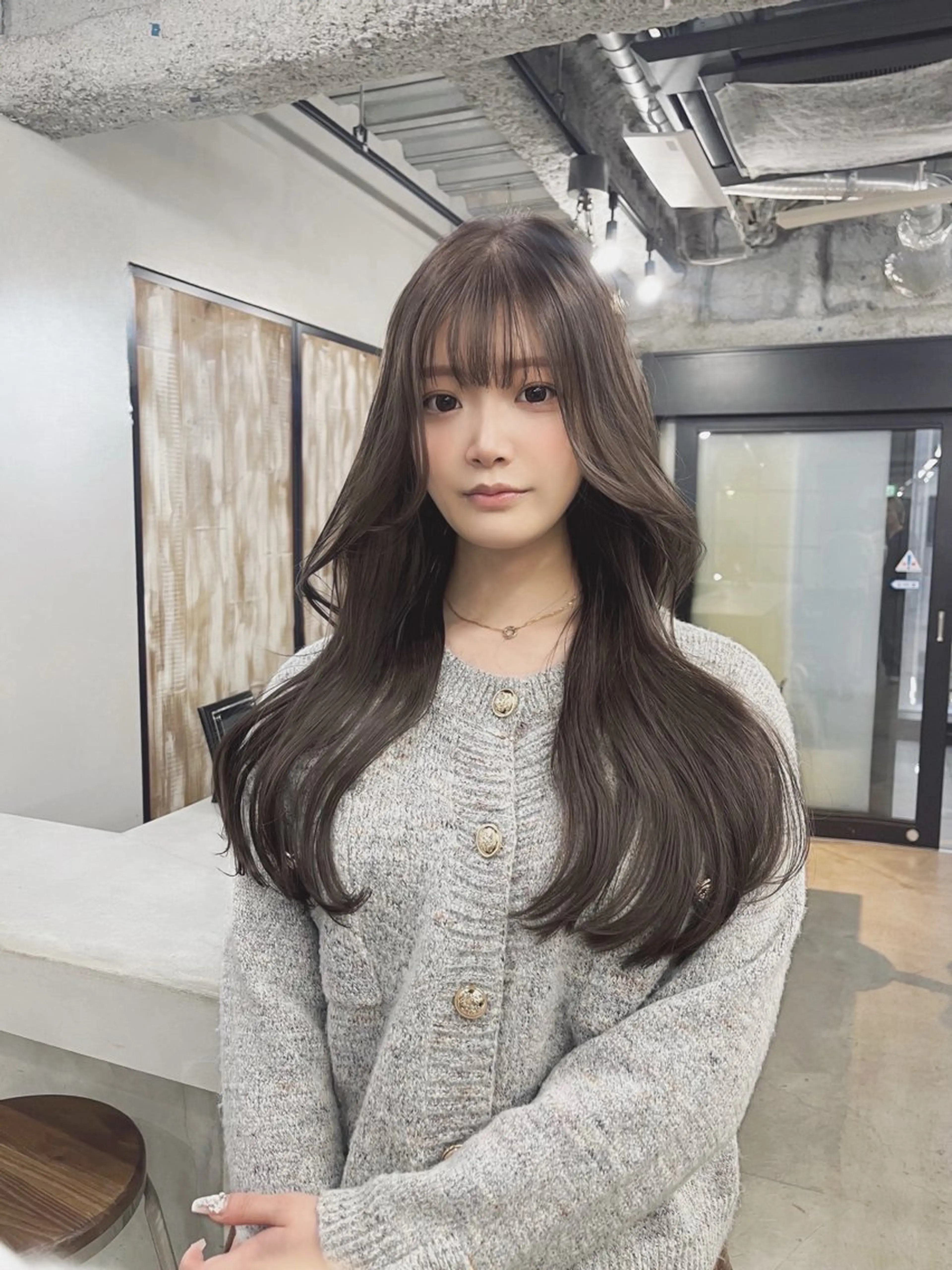 ロング カラー 透明感カラー ダブルカラー グレージュ ラベンダーカラー ラベンダーグレージュ カット ヘアカラー トリートメント ヘアセット 韓国ヘア🫧 KAZUTOのヘアスタイル