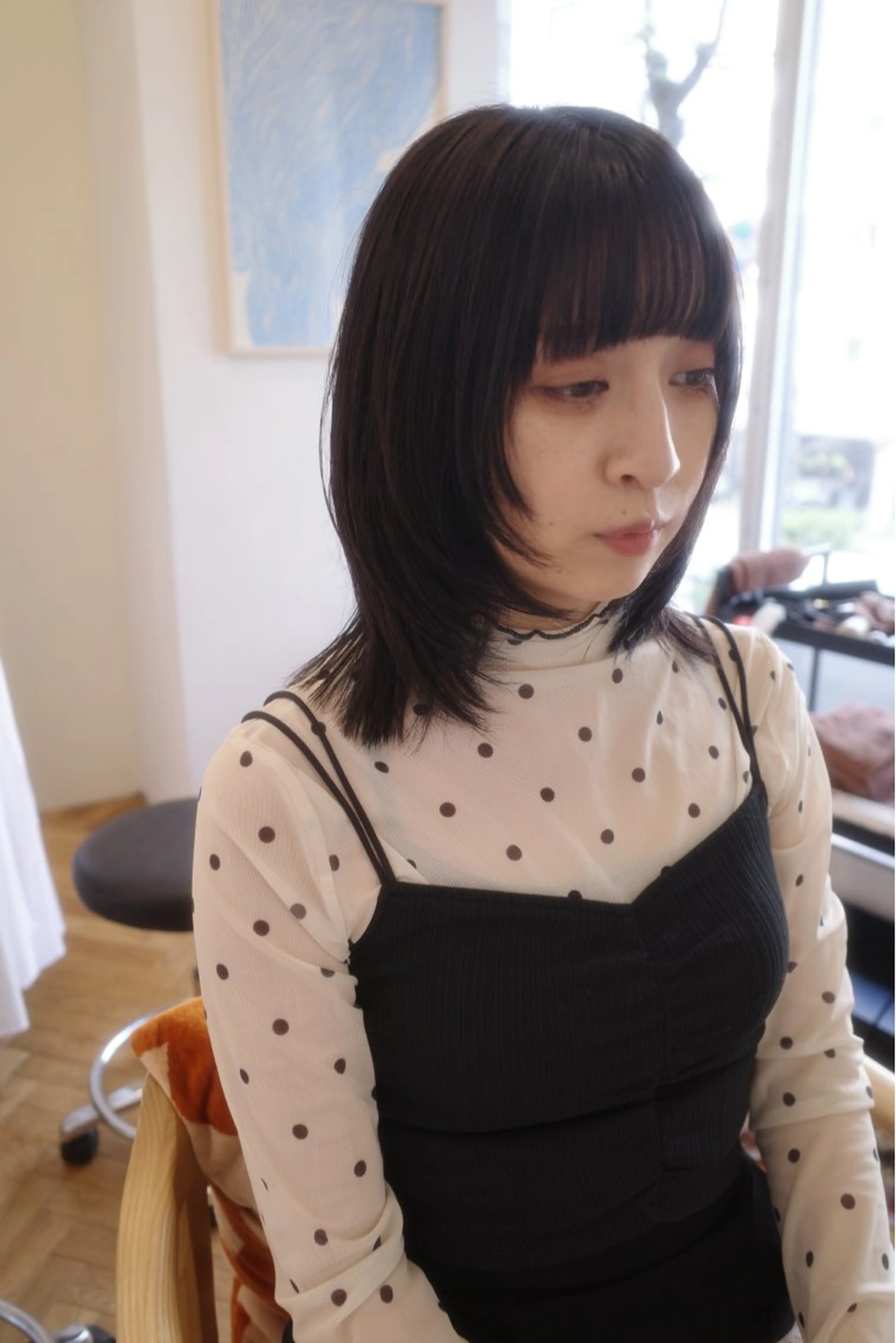 ミディアム カラー くびれヘア レイヤーカット カット ヘアカラー yupi🐈‍⬛ レイヤー/パーマのヘアスタイル