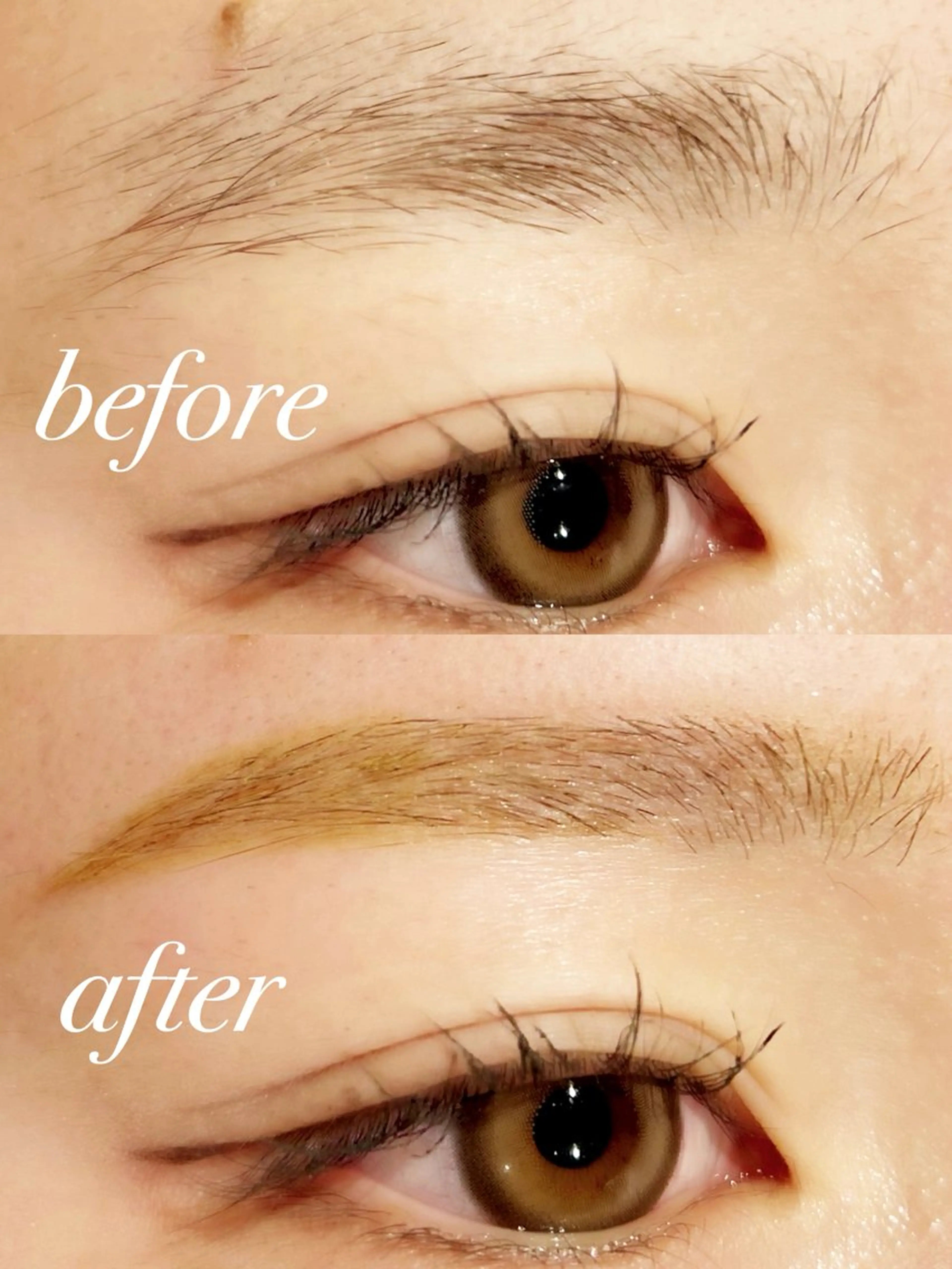 メンズにもオススメ🩵眉毛と睫毛に使えるお持ち帰り用ジェルコーティング1本付き♪アイブロウ wax ＋間引きの写真