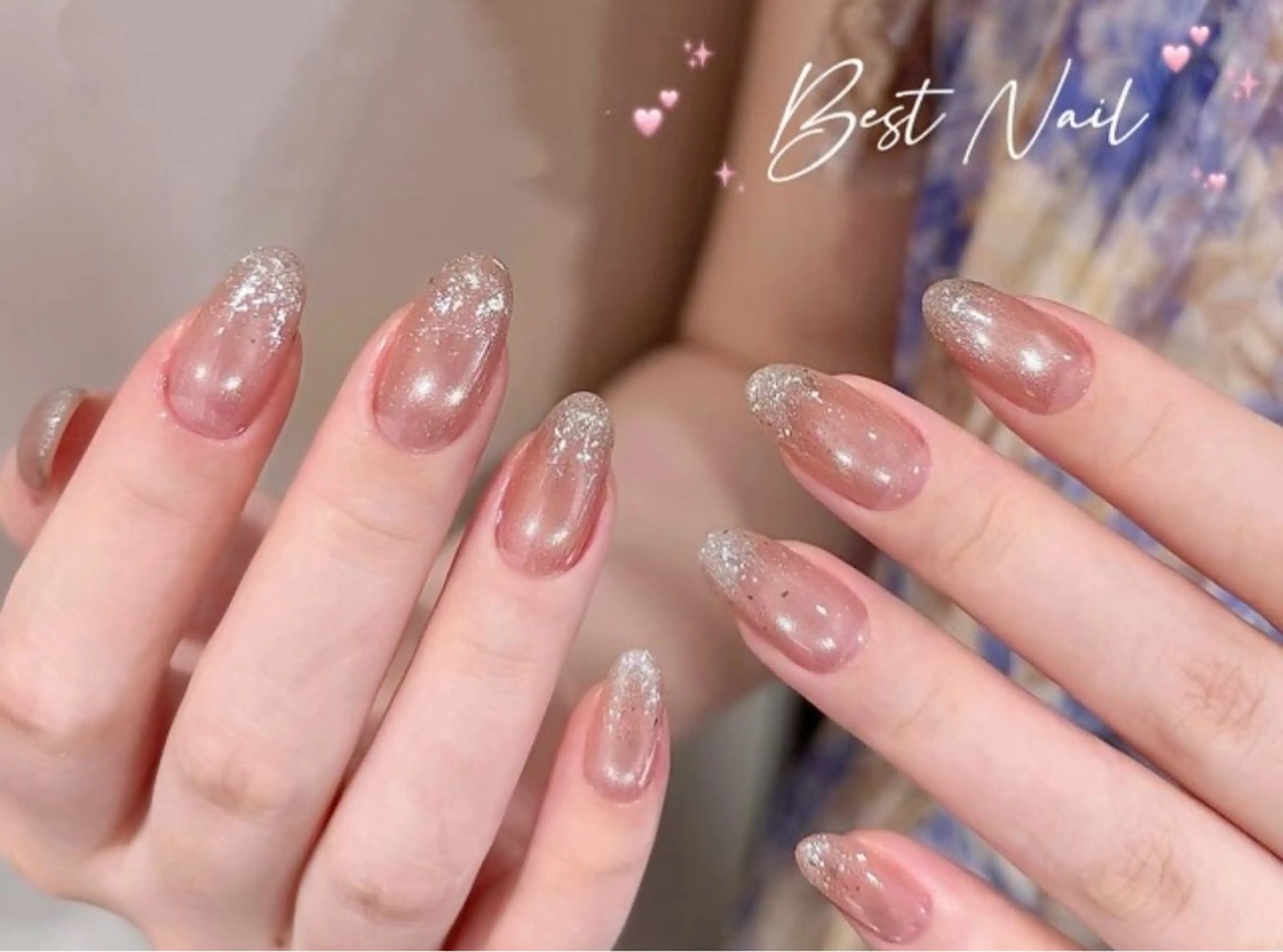 研修コース マグネットベースカラー+ラメグラテーションの写真