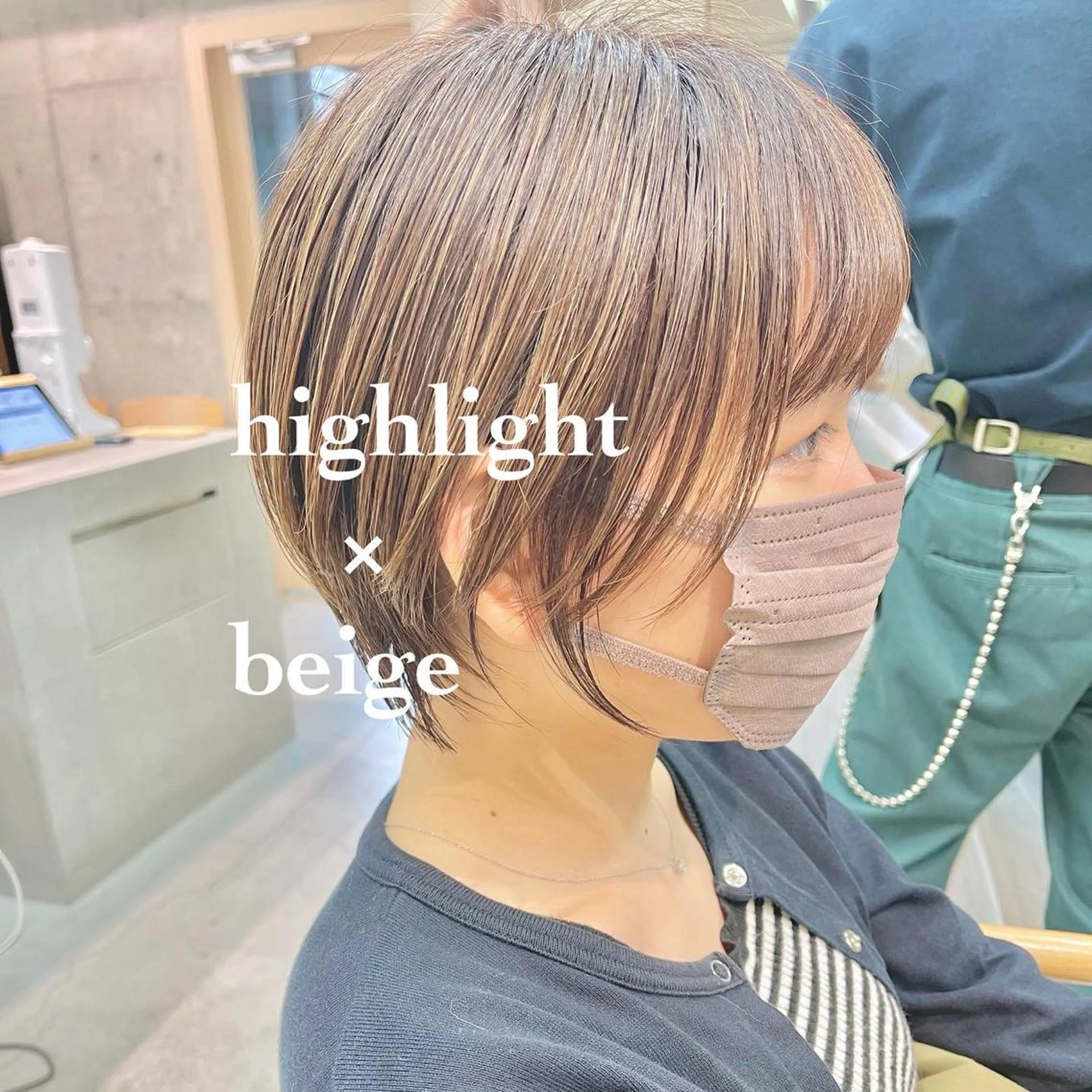 ショート カラー ハイライトカラー ハイライト 似合わせショート×透 明感/やじまたかしのヘアスタイル