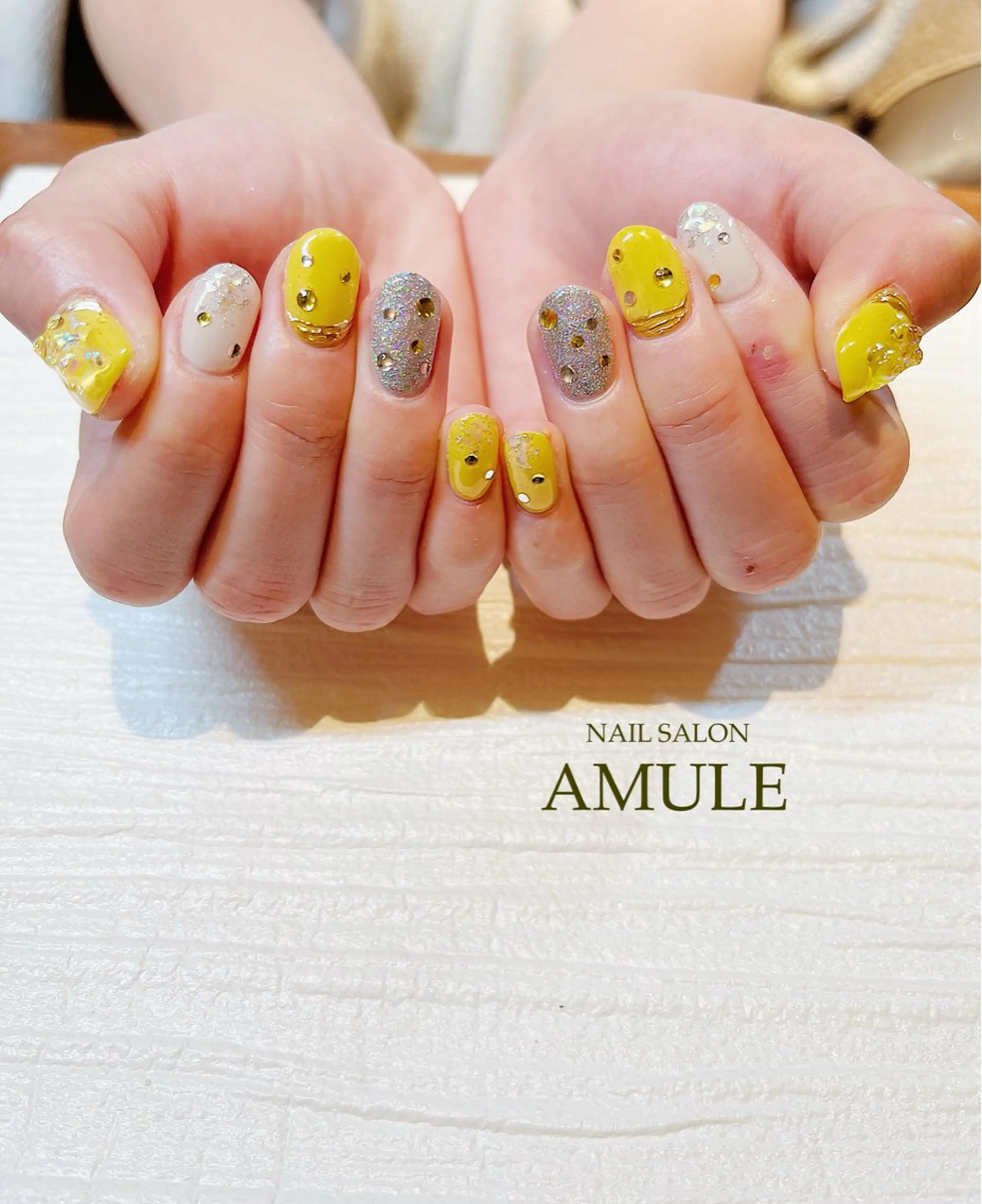 ネイル アートネイル ジェルネイル ミラーネイル ワンカラーネイル ハンドネイル NAILSALON AMULEのネイルデザイン
