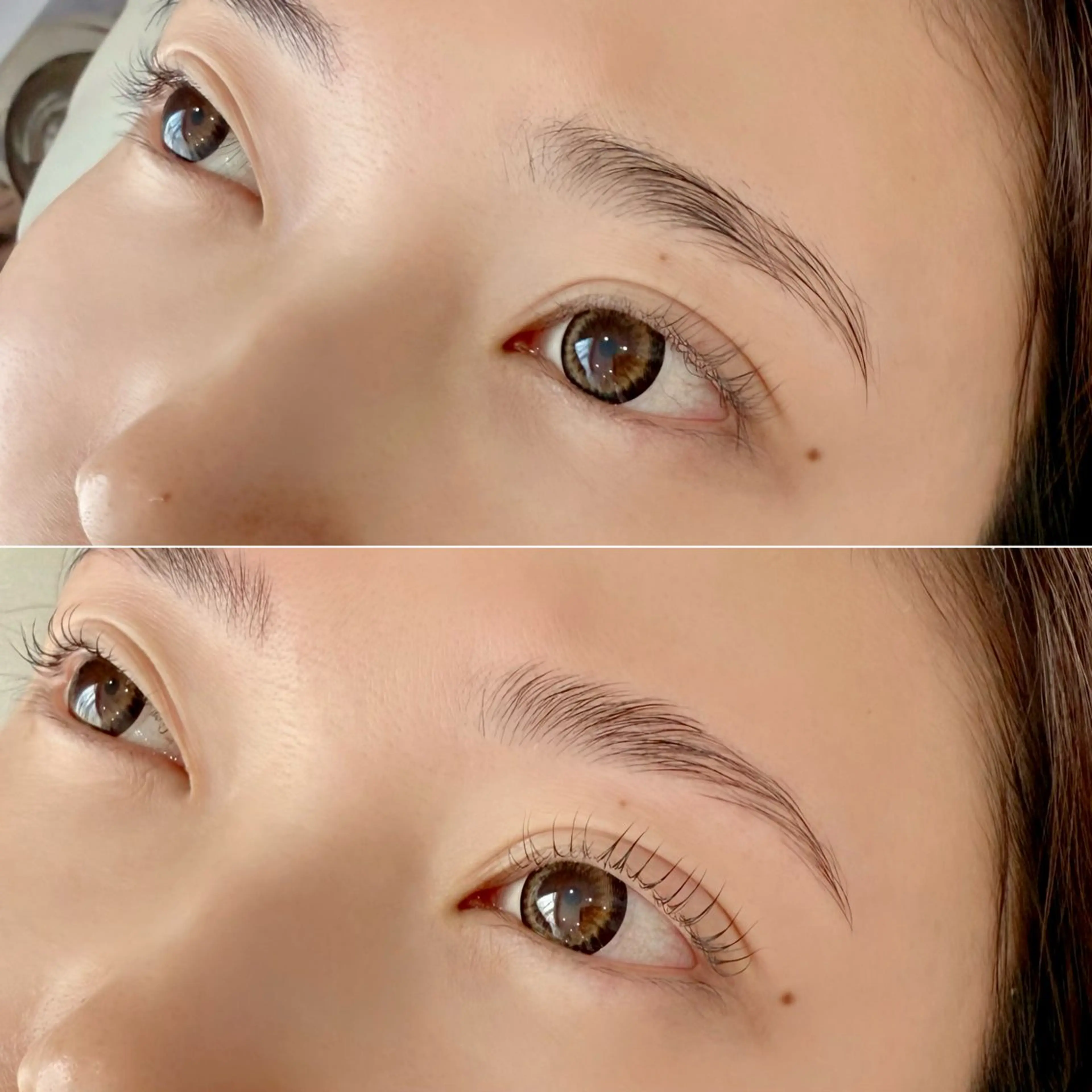 《時短No. 1》ハリウッドブロウリフト（眉毛Wax込）＋パリジェンヌorデザインパーマ（コーティング付）の写真