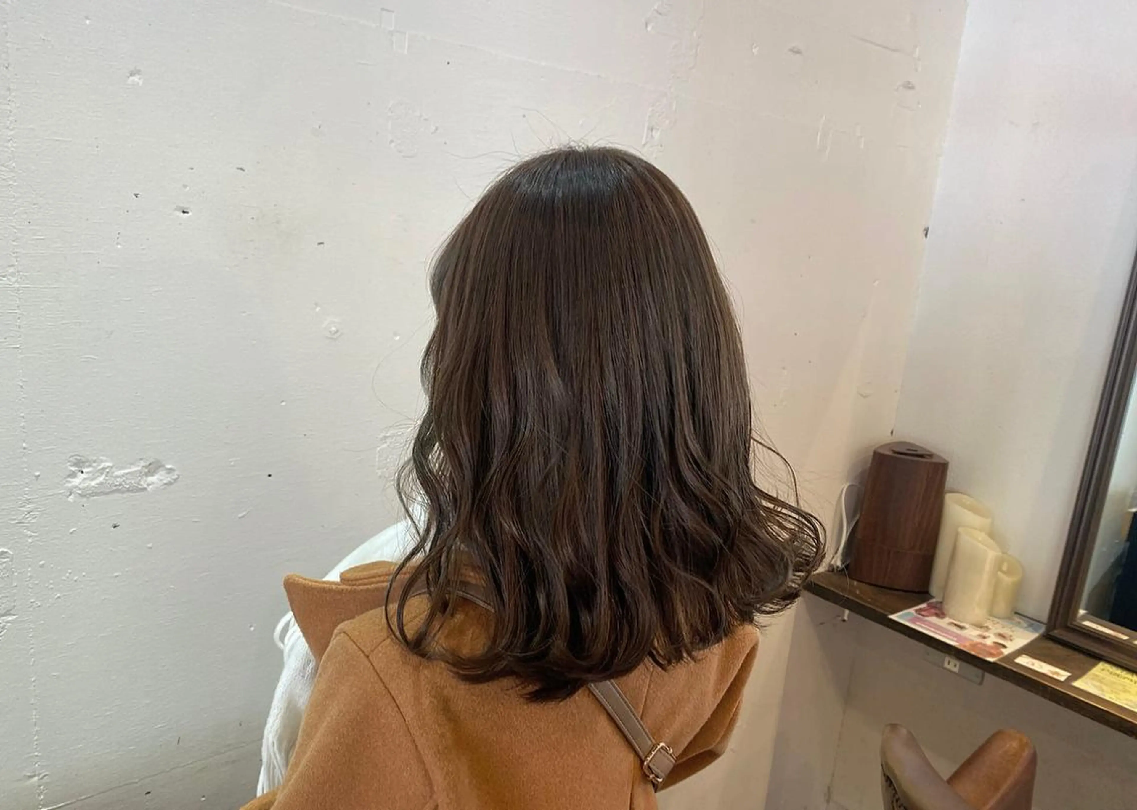 セミロング カラー ヘアカラー たなか もえなのヘアスタイル