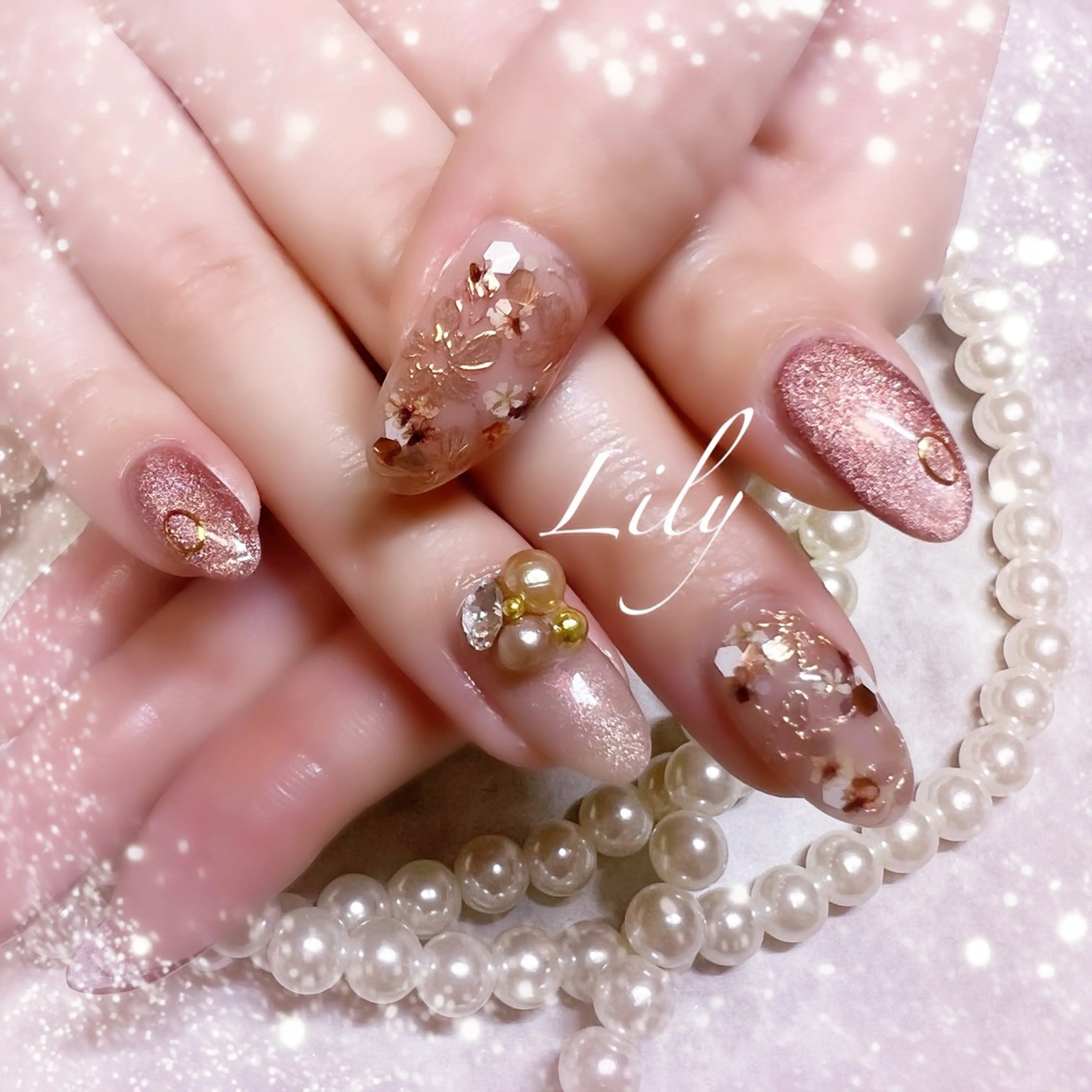 ネイル ハンドネイル Lily*nail 🌻Mii🌻のネイルデザイン
