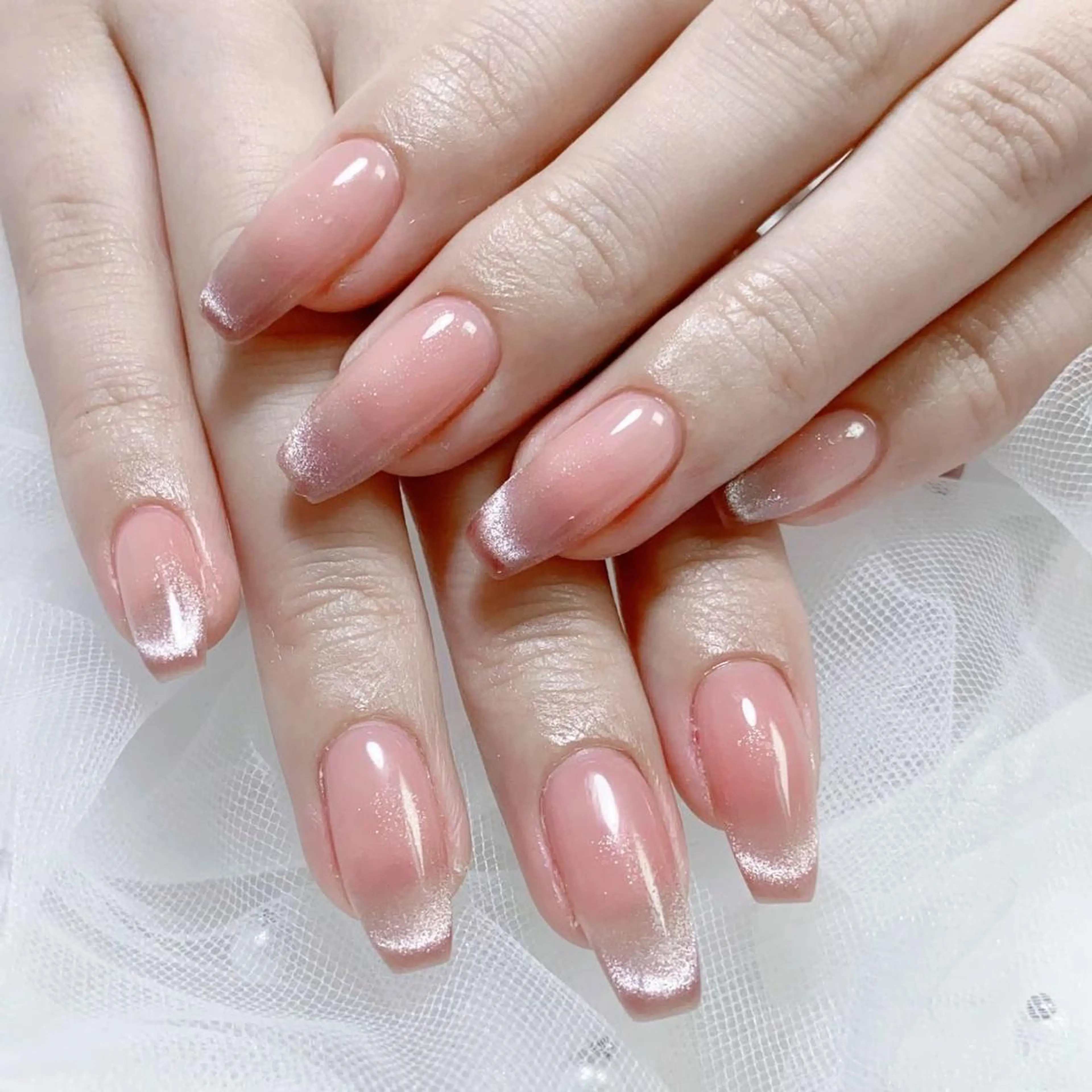 ネイル フレンチネイル マグネットネイル マグネットフレンチ NAILサロン 木にいるのネイルデザイン