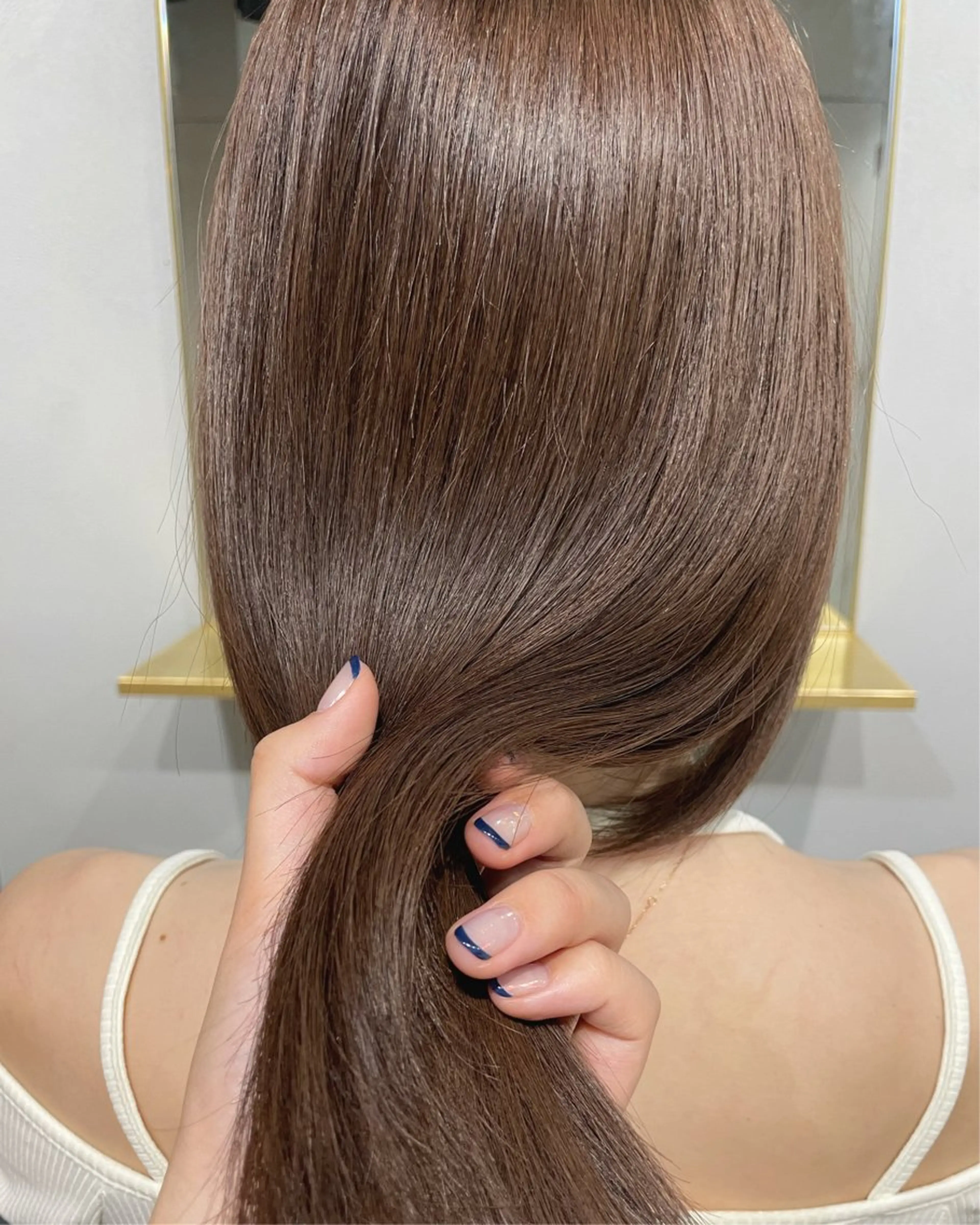 ロング カラー ベージュカラー ブリーチ 透明感カラー ダブルカラー ラベンダーカラー カット ヘアカラー トリートメント 【表参道】Ruri デジタルパーマのヘアスタイル