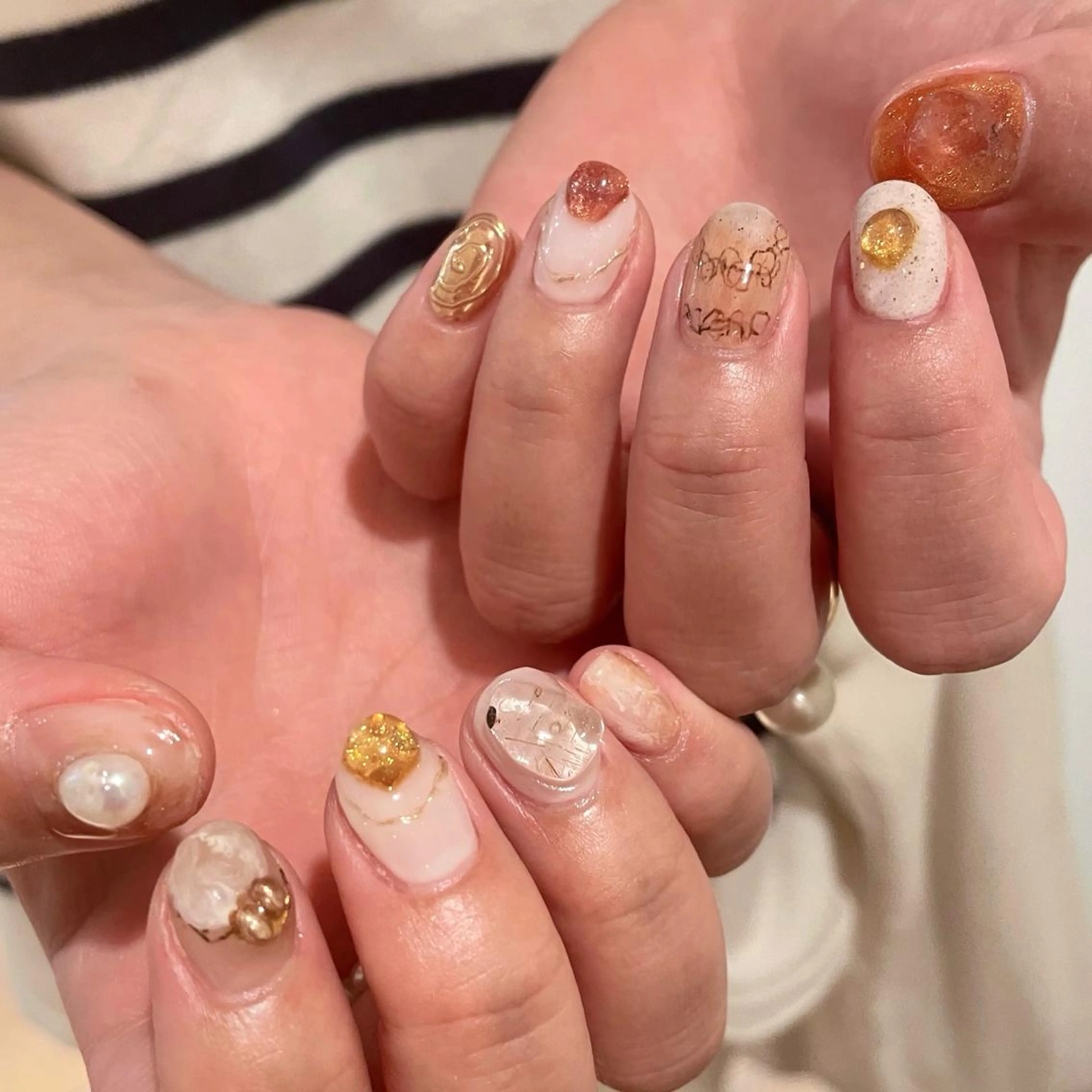 ネイル ハンドネイル 新井 ひなののネイルデザイン