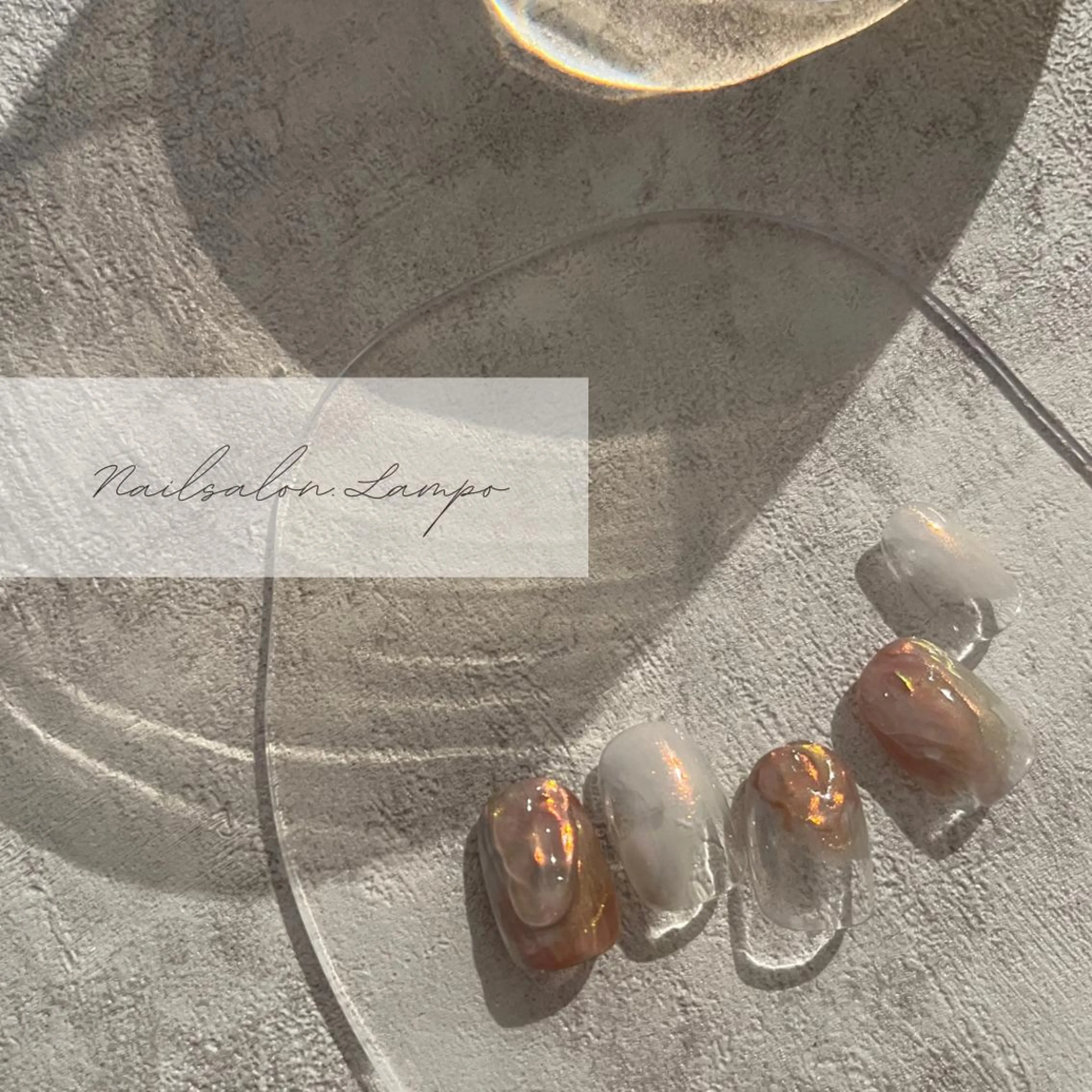 ネイル 氷ネイル・うるうるネイル ハンドネイル lampo yukoのネイルデザイン