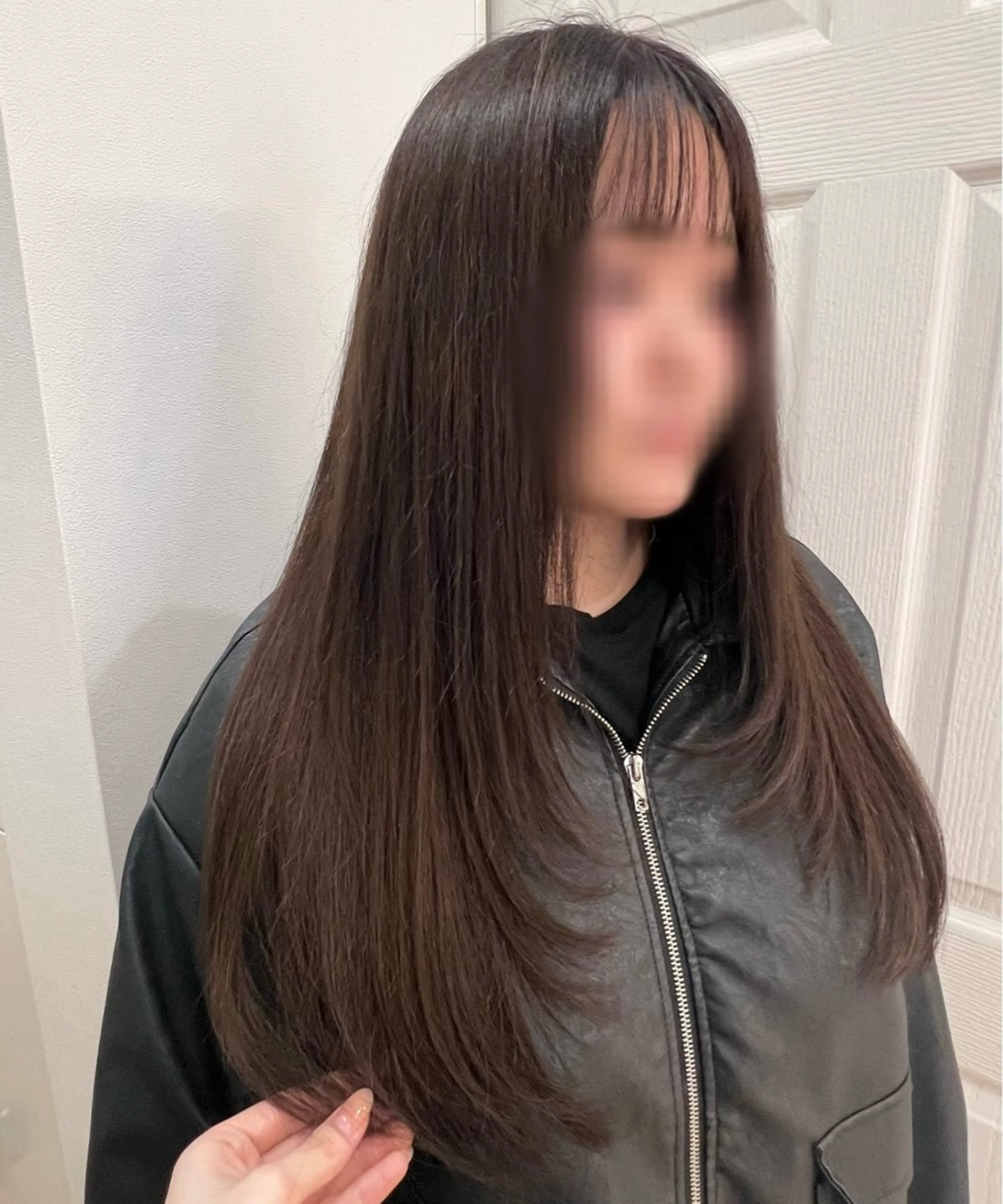 ロング 顔まわりレイヤー レイヤーカット カット 縮毛矯正 トリートメント 艶髪/レイヤー/ ツグミのヘアスタイル