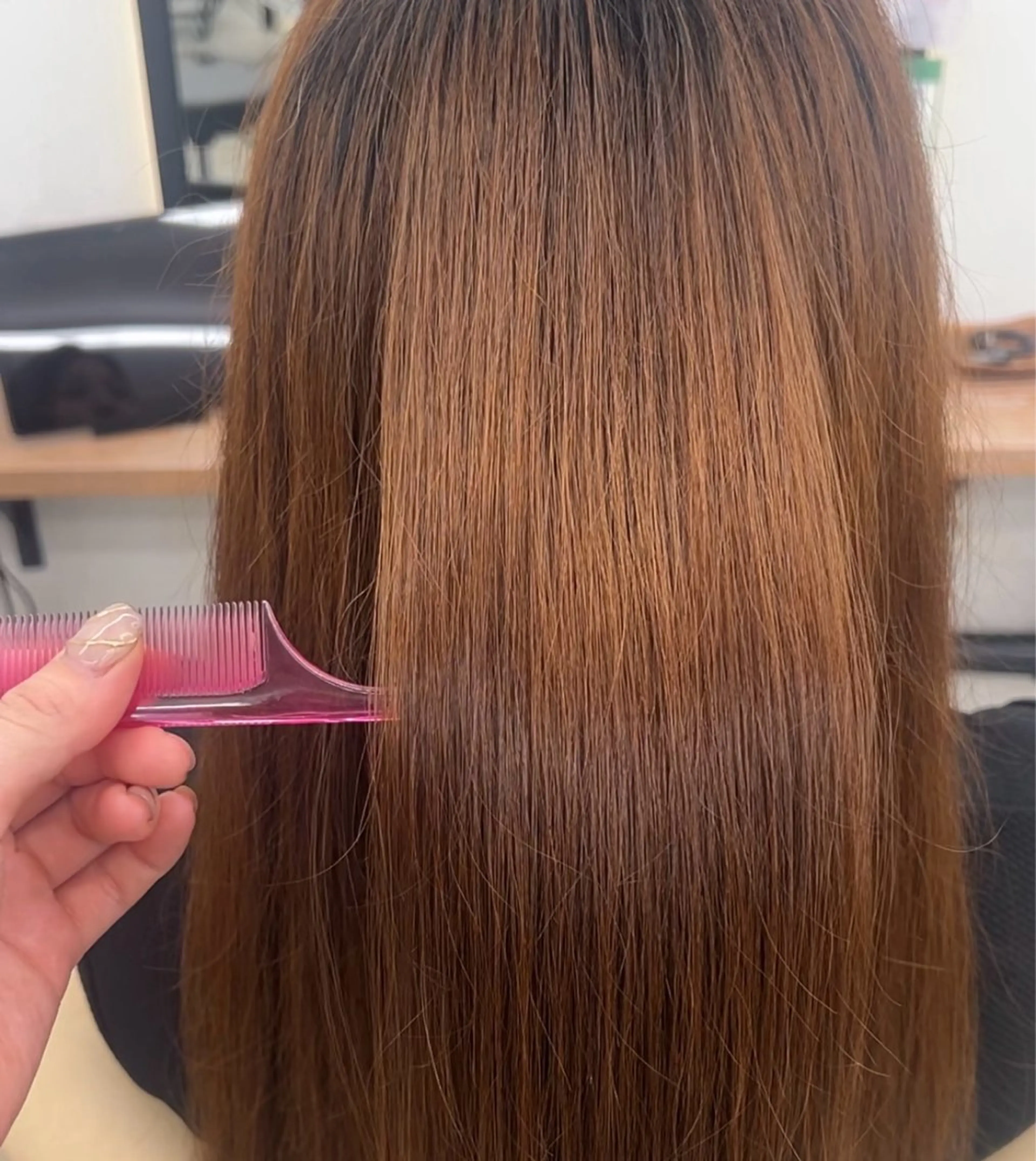 ロング ボブ/縮毛矯正/艶髪 /さのまなみのヘアスタイル