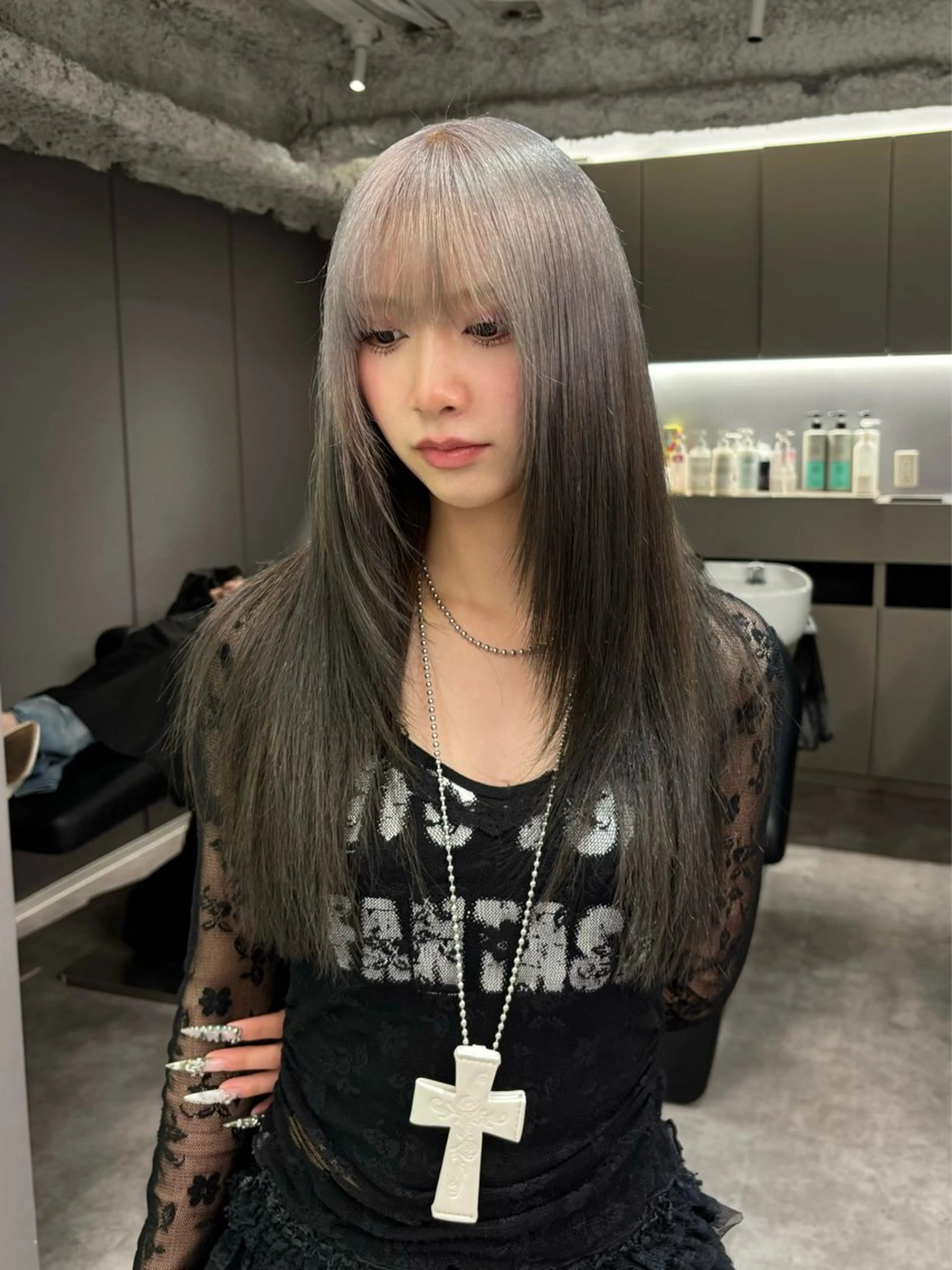 ロング カラー デザインカラー ヘアカラー 名古屋／デザイン／ ブリーチ/松井亮磨のヘアスタイル