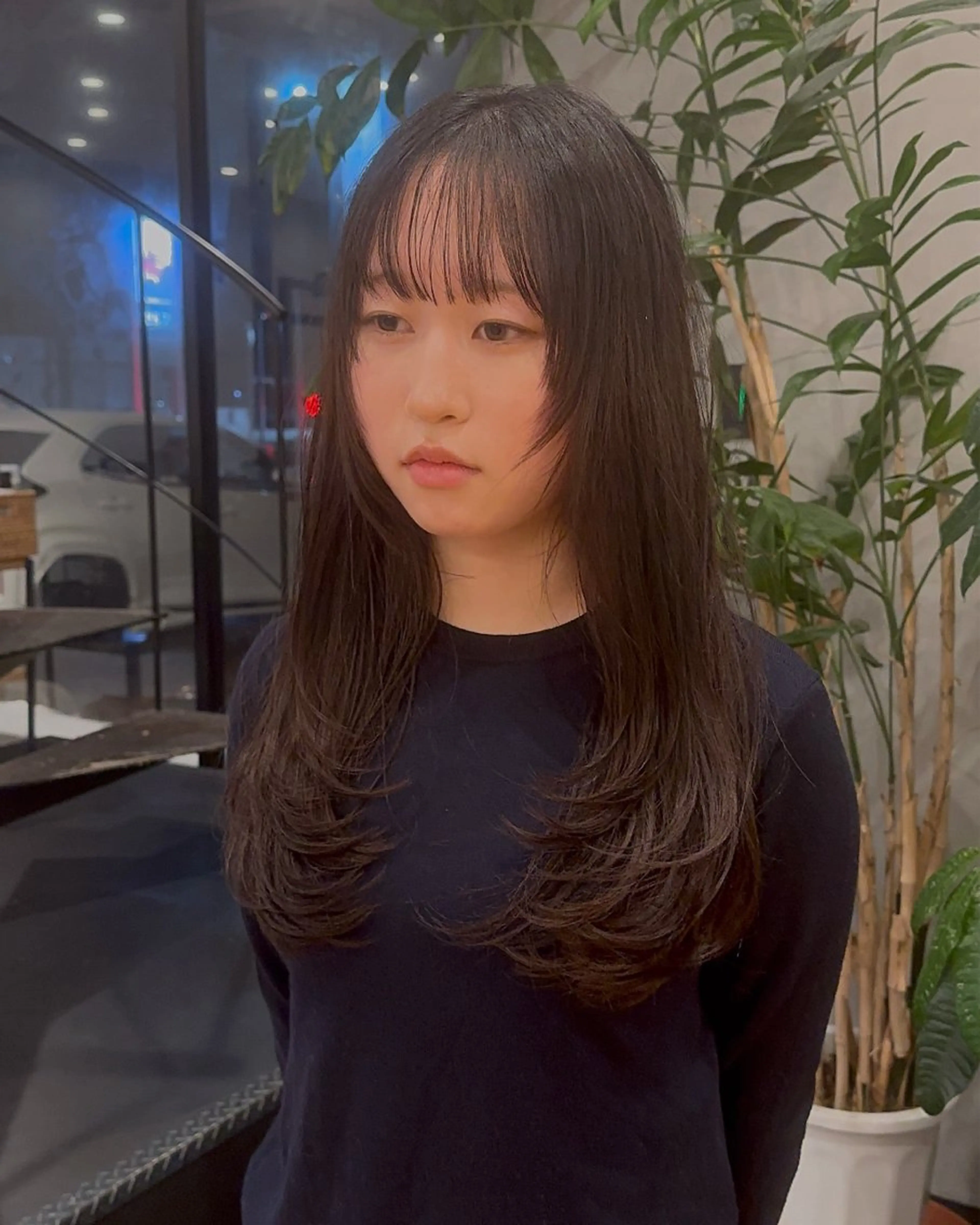 ロング ベージュカラー/長岡 レイヤーカット/コウのヘアスタイル