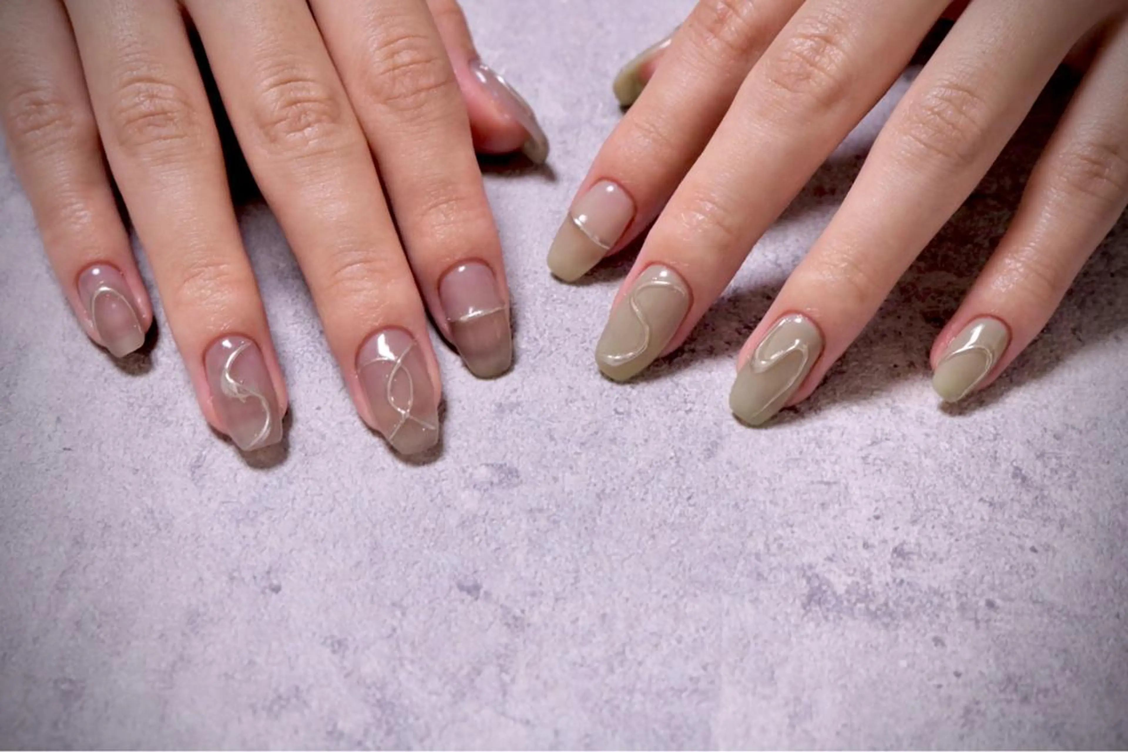 ネイル オーロラネイル カジュアル ジェルネイル マグネットネイル マットネイル ハンドネイル MH Nailのネイルデザイン