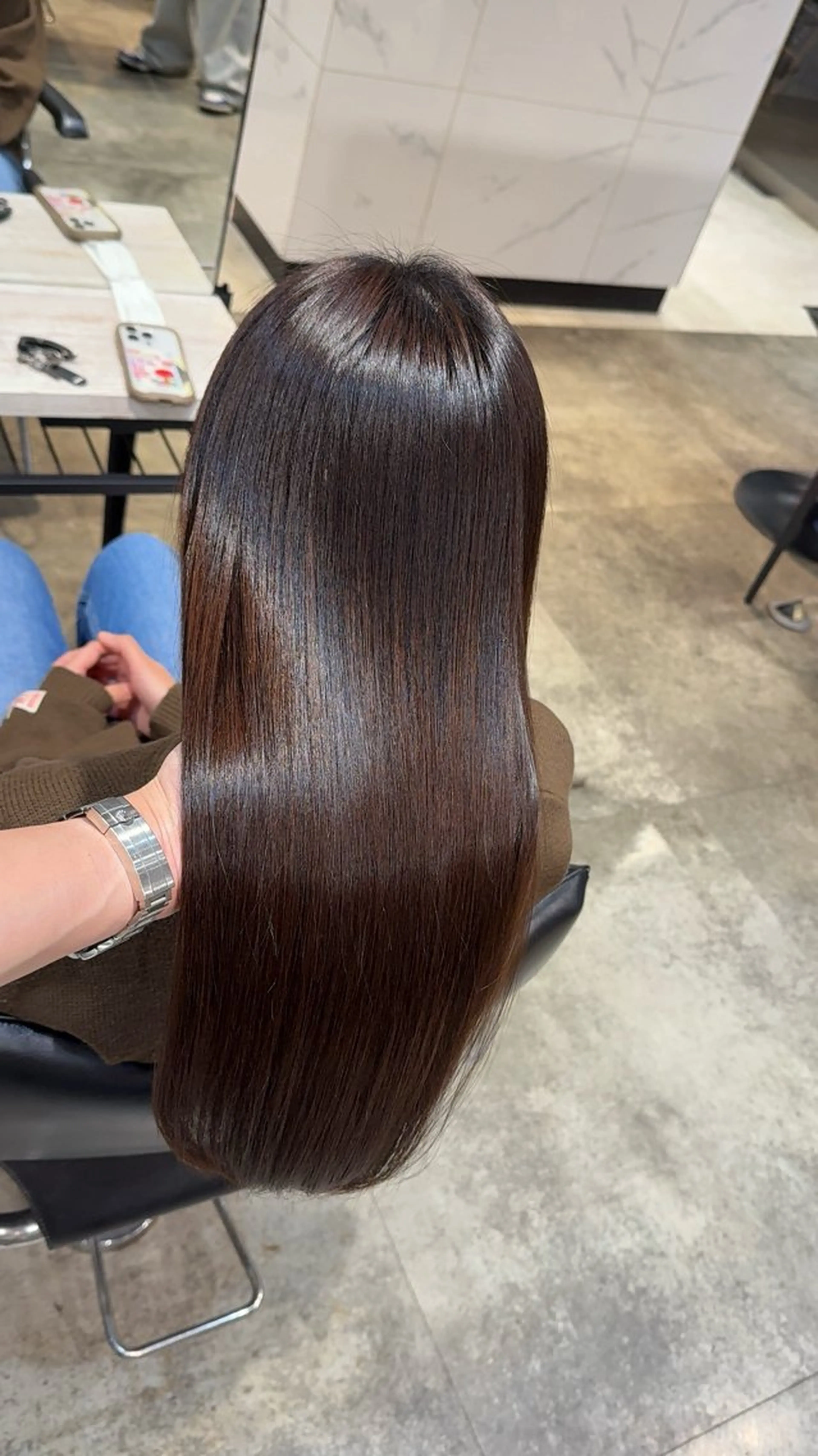 ロング 縮毛矯正 トリートメント lutia池袋 momoka⠀のヘアスタイル