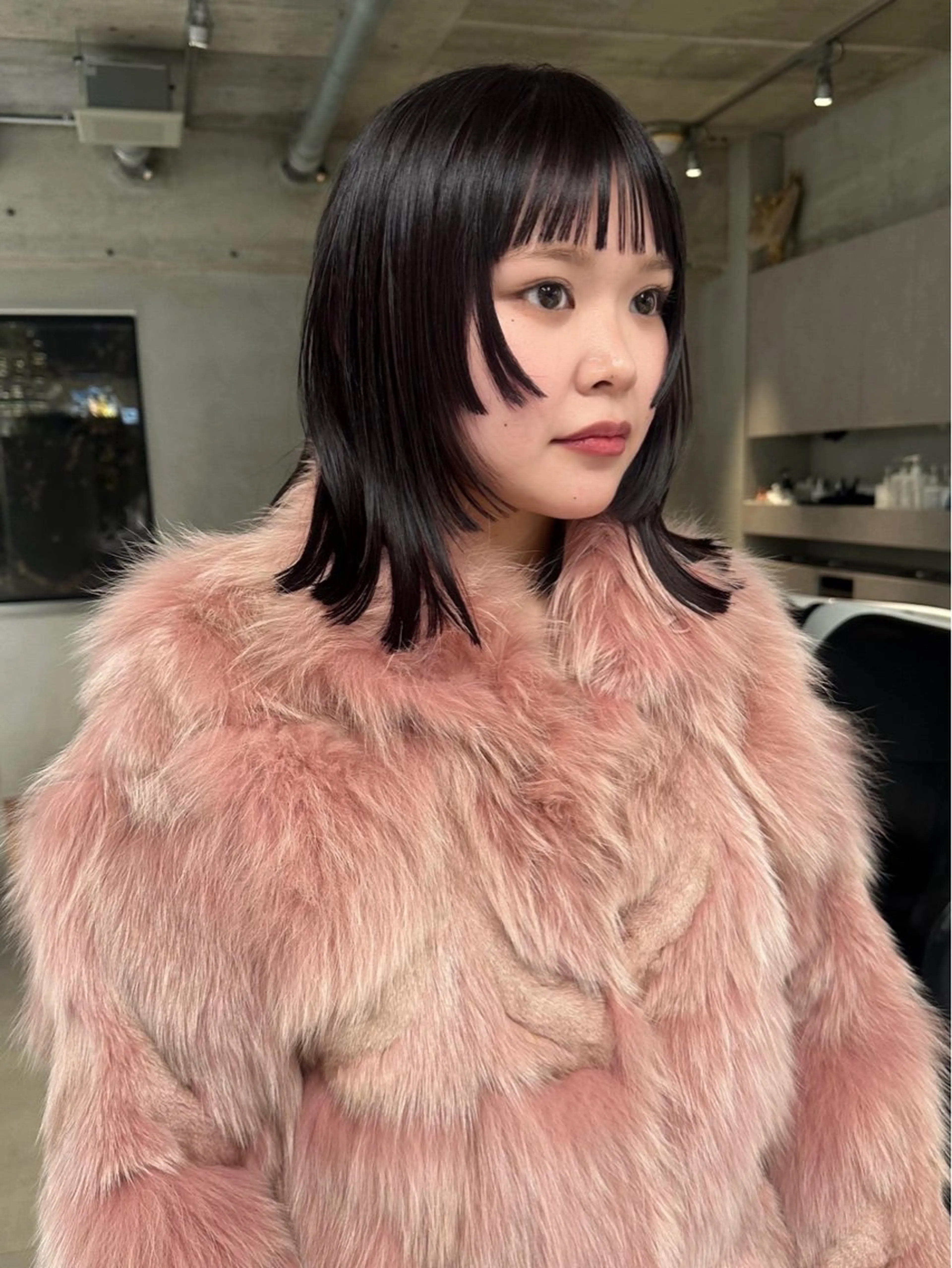 セミロング カラー イルミナカラー カット ヘアカラー ボブ/似合わせ レイヤーcocomoのヘアスタイル