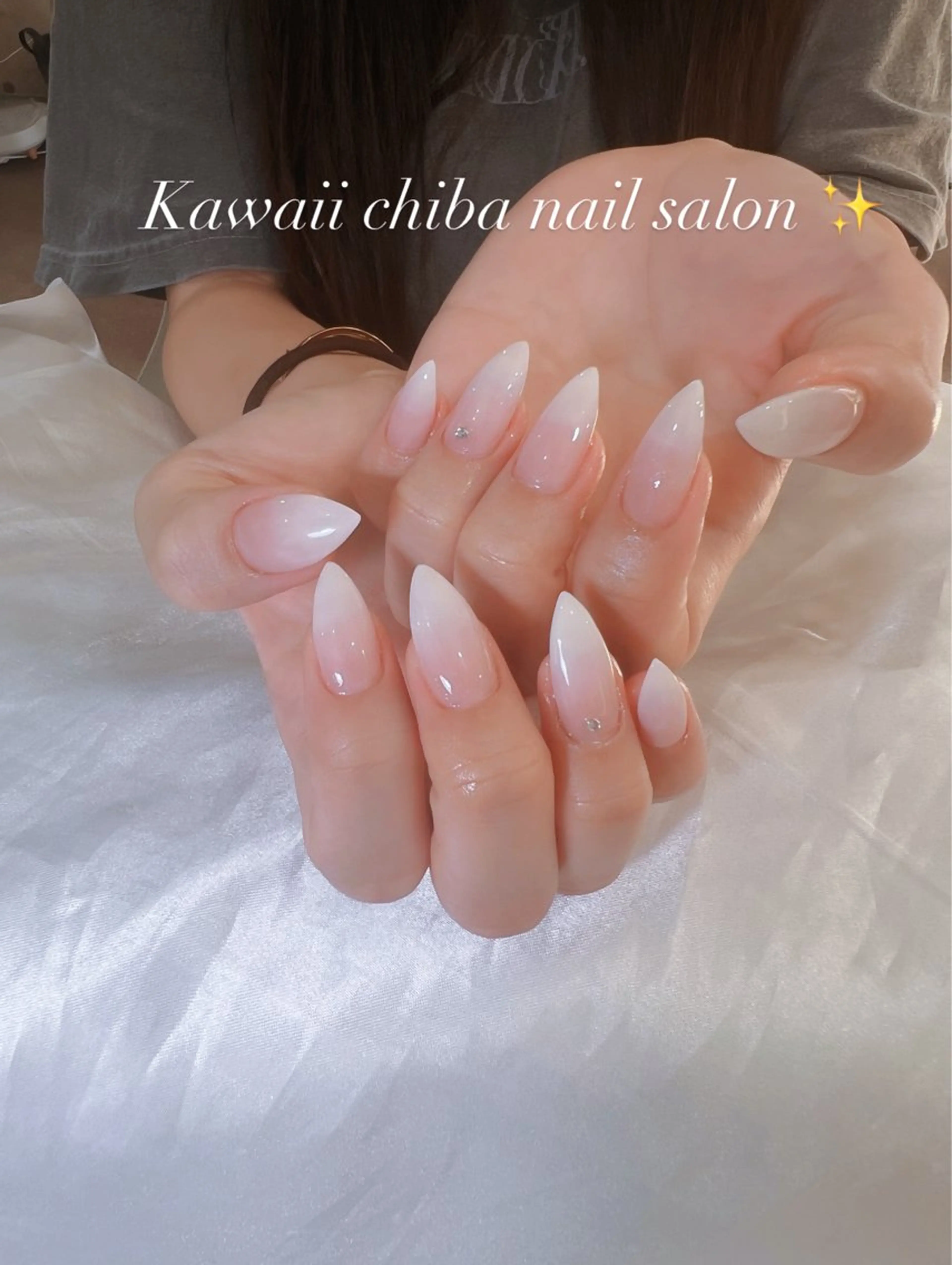 ネイル 長さ出し ジェルネイル 韓国ネイル シンプルネイル ネイルチップ ハンドネイル ハンドケア Kawaii Nail Salonのネイルデザイン
