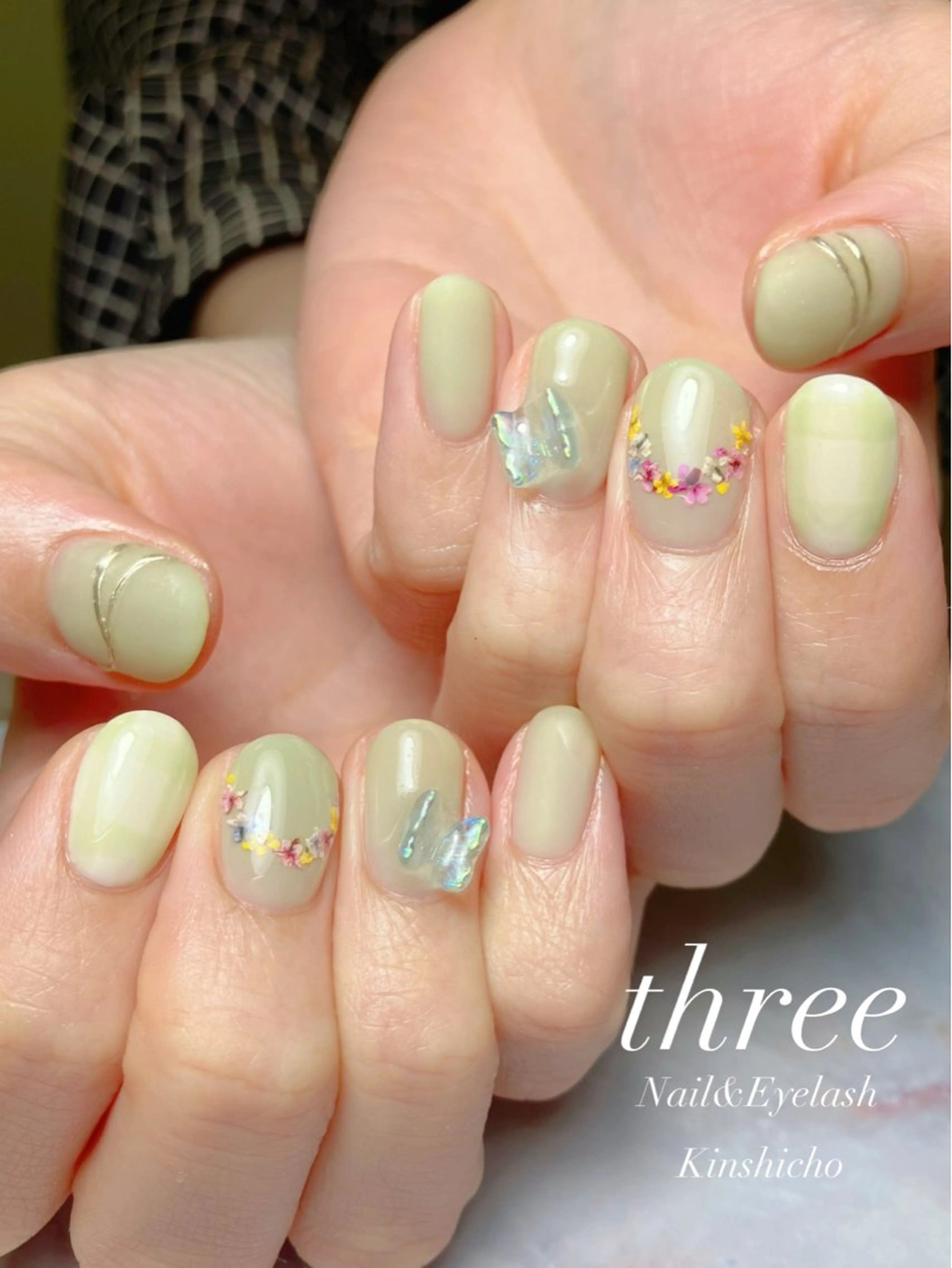 ネイル 韓国ネイル ハンドネイル three Nail&Eyeのネイルデザイン