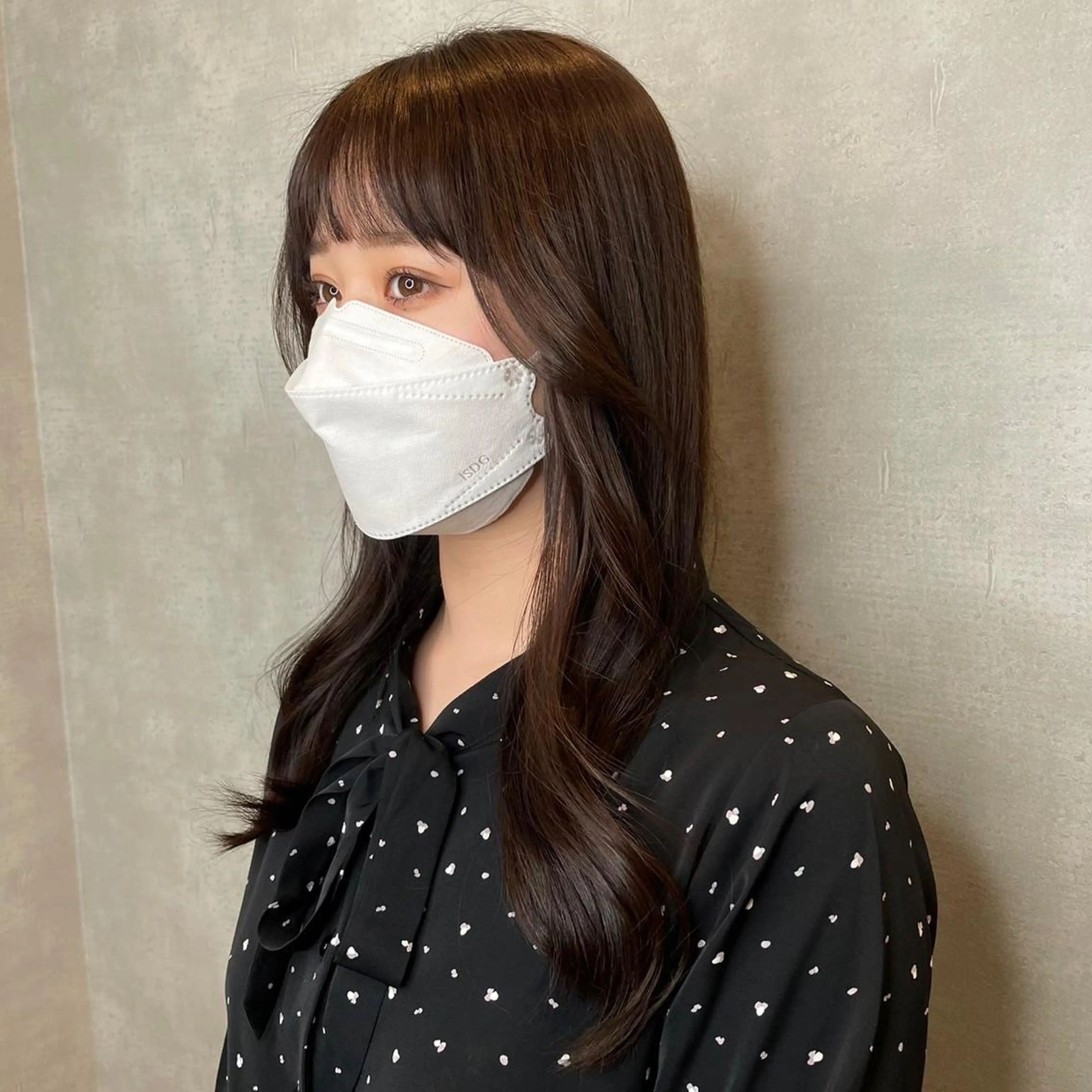 ロング ボブ 顔まわりレイヤー 顔周りカット レイヤーカット SOYON船橋店所属・SOYON船橋店 西澤元気のヘアスタイル