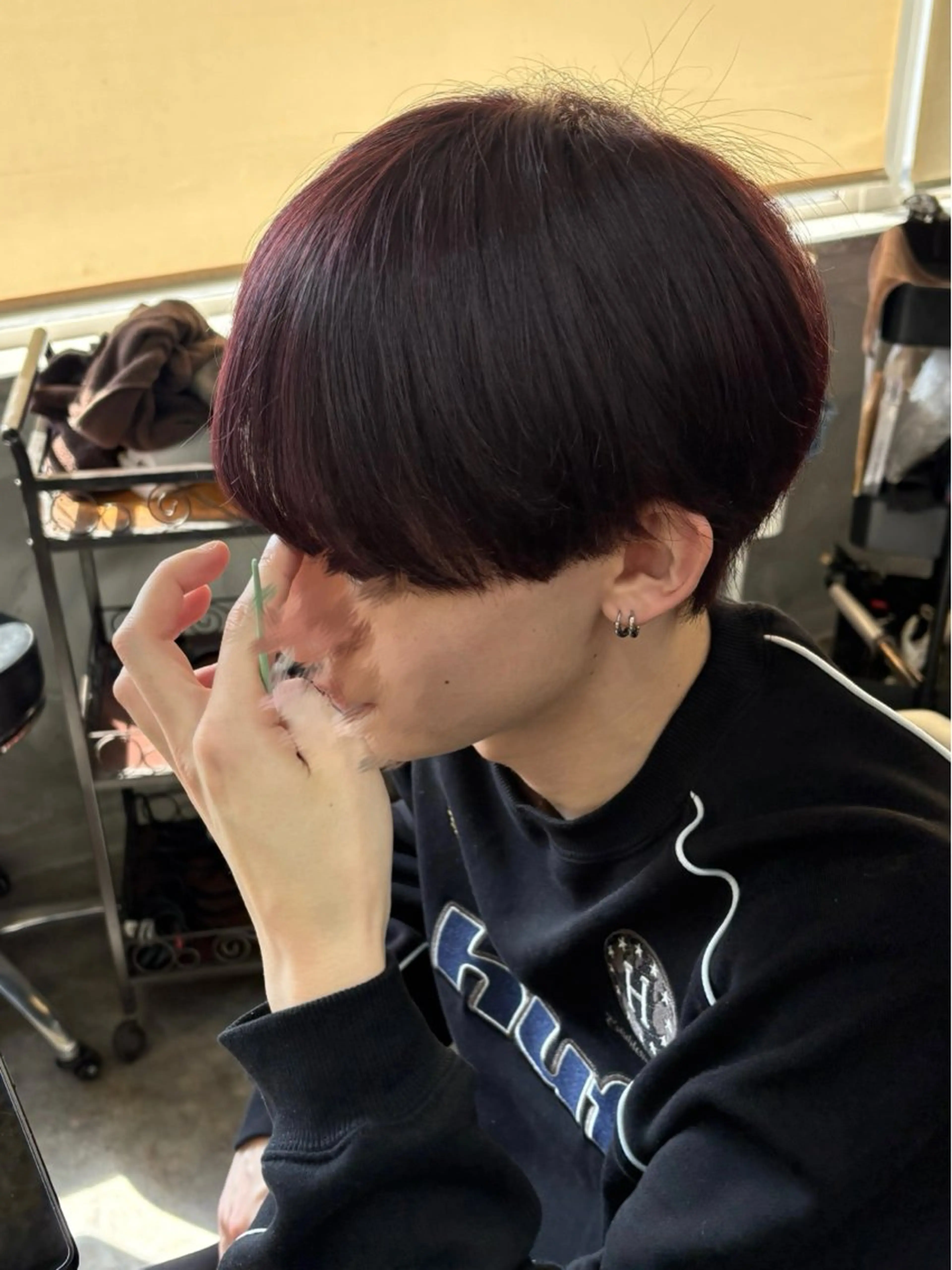 メンズ ヘアカラー シモイケ ルアのヘアスタイル