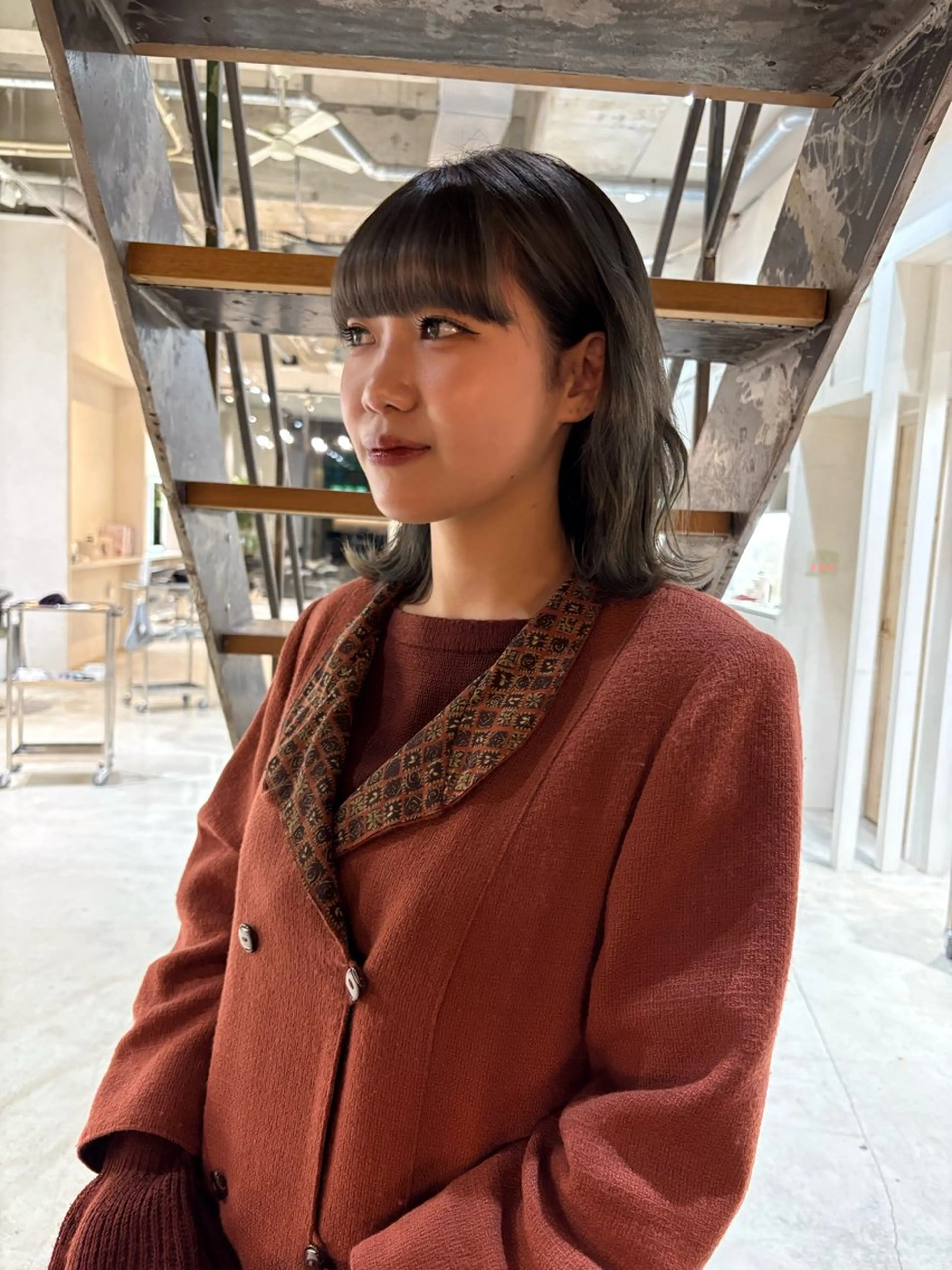 ミディアム カラー ヘアアレンジ 名古屋/落ちる黒 黒染め落としのヘアスタイル