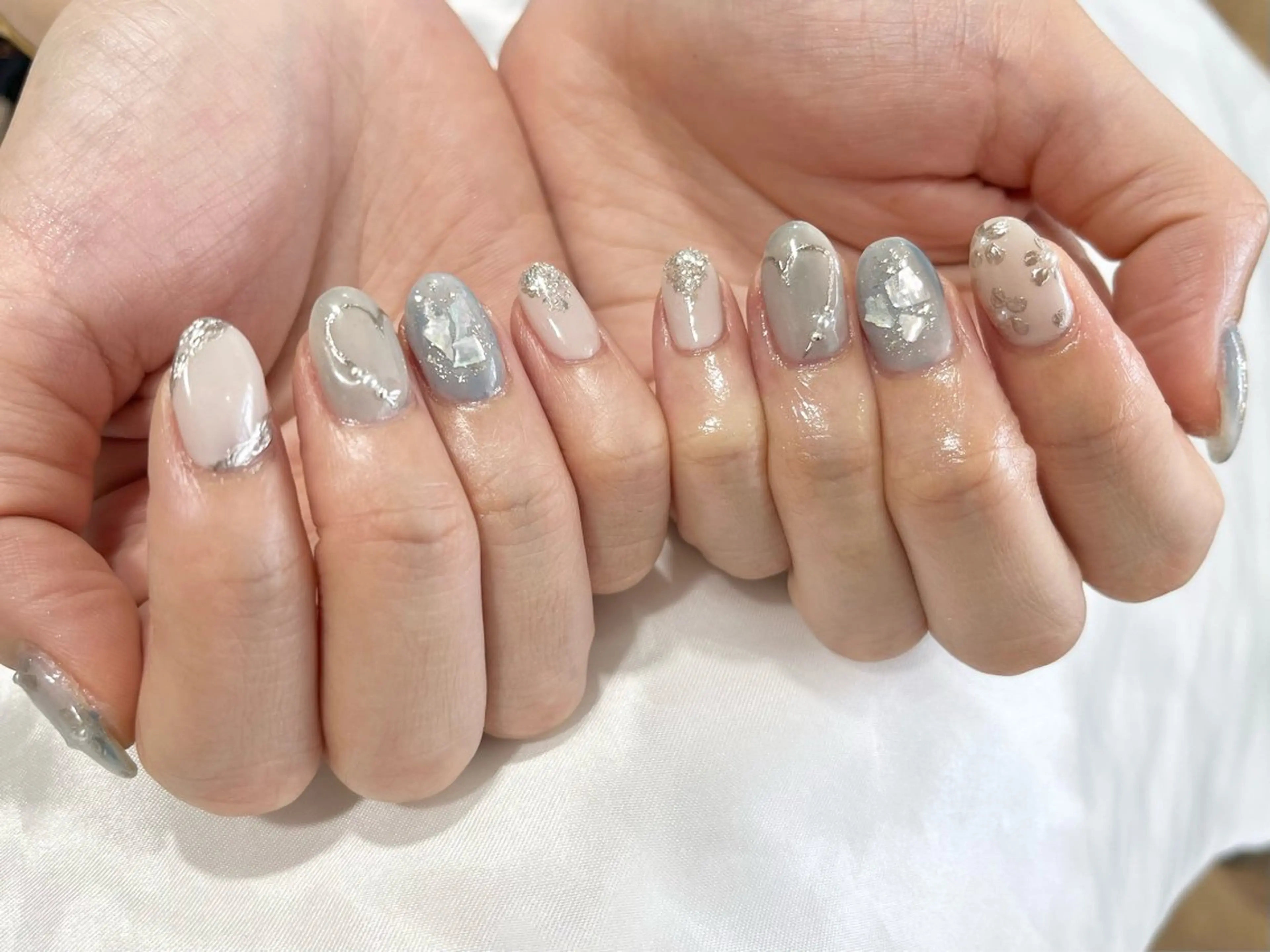 ネイル ハート ミラーネイル ハンドネイル フットネイル nailsister ただのネイルデザイン