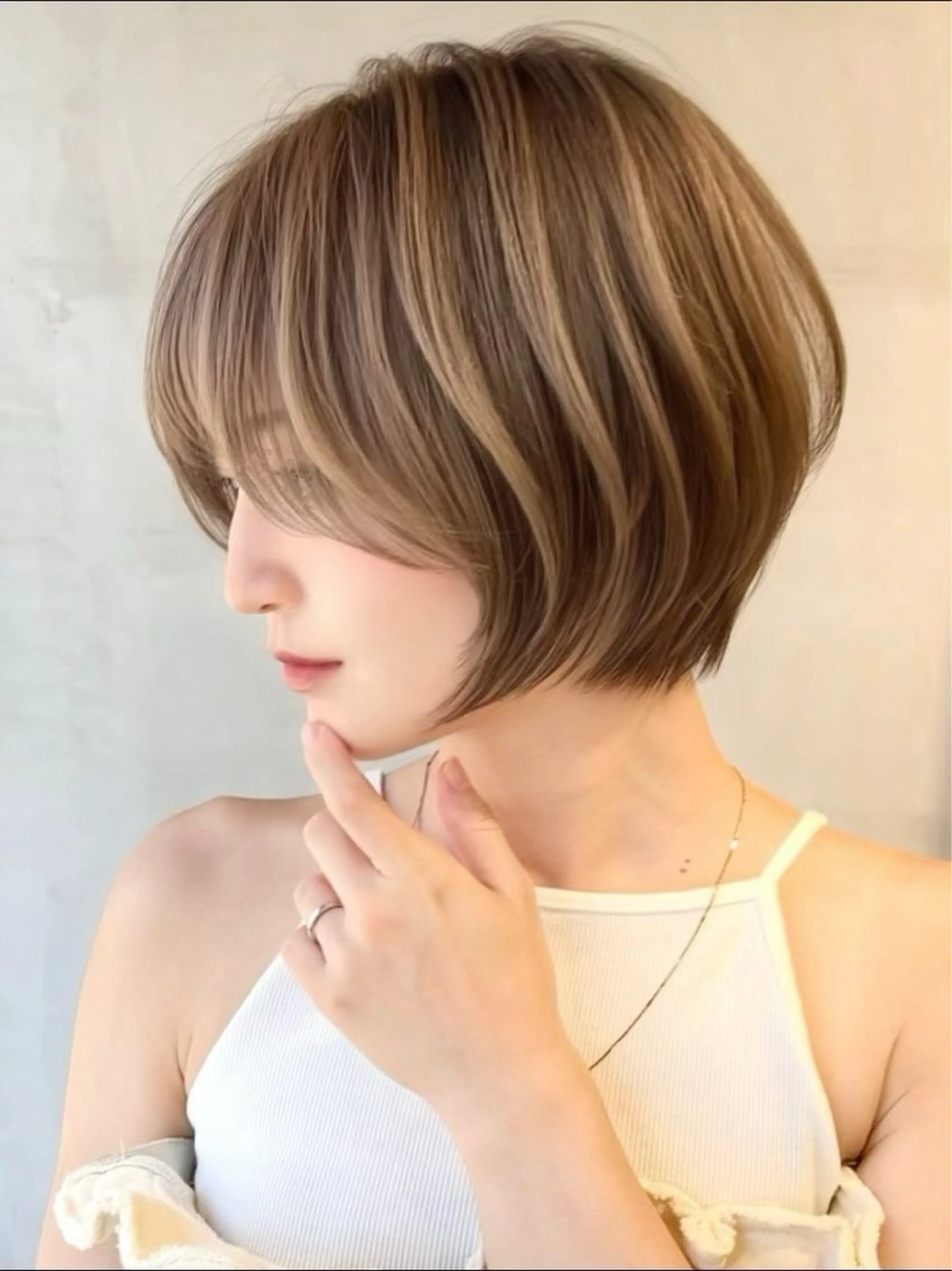 ショート カラー カット ヘアカラー トリートメント Lond Bloom 天神ショート/ボブのヘアスタイル