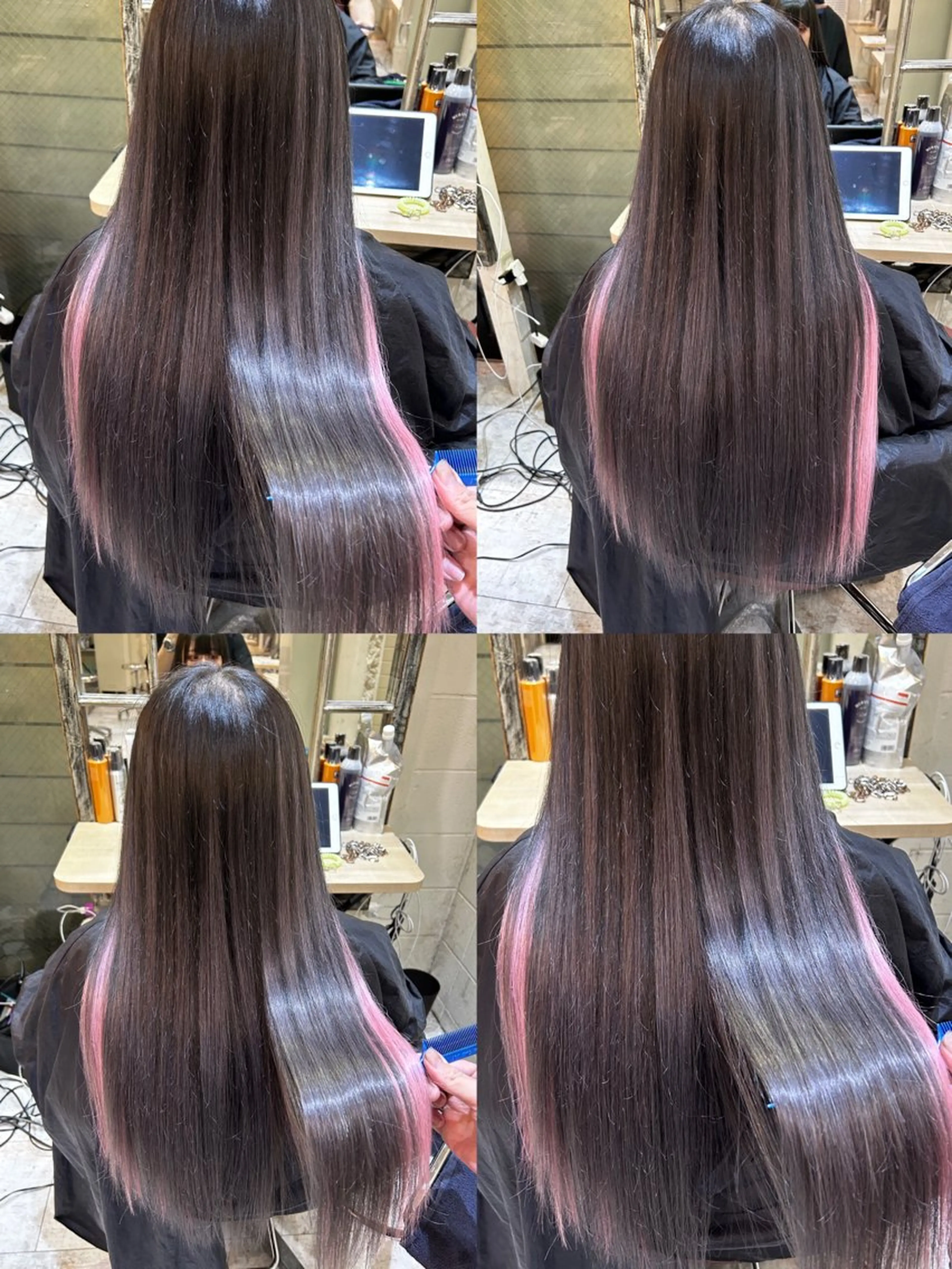 ロング カラー ササ キのヘアスタイル