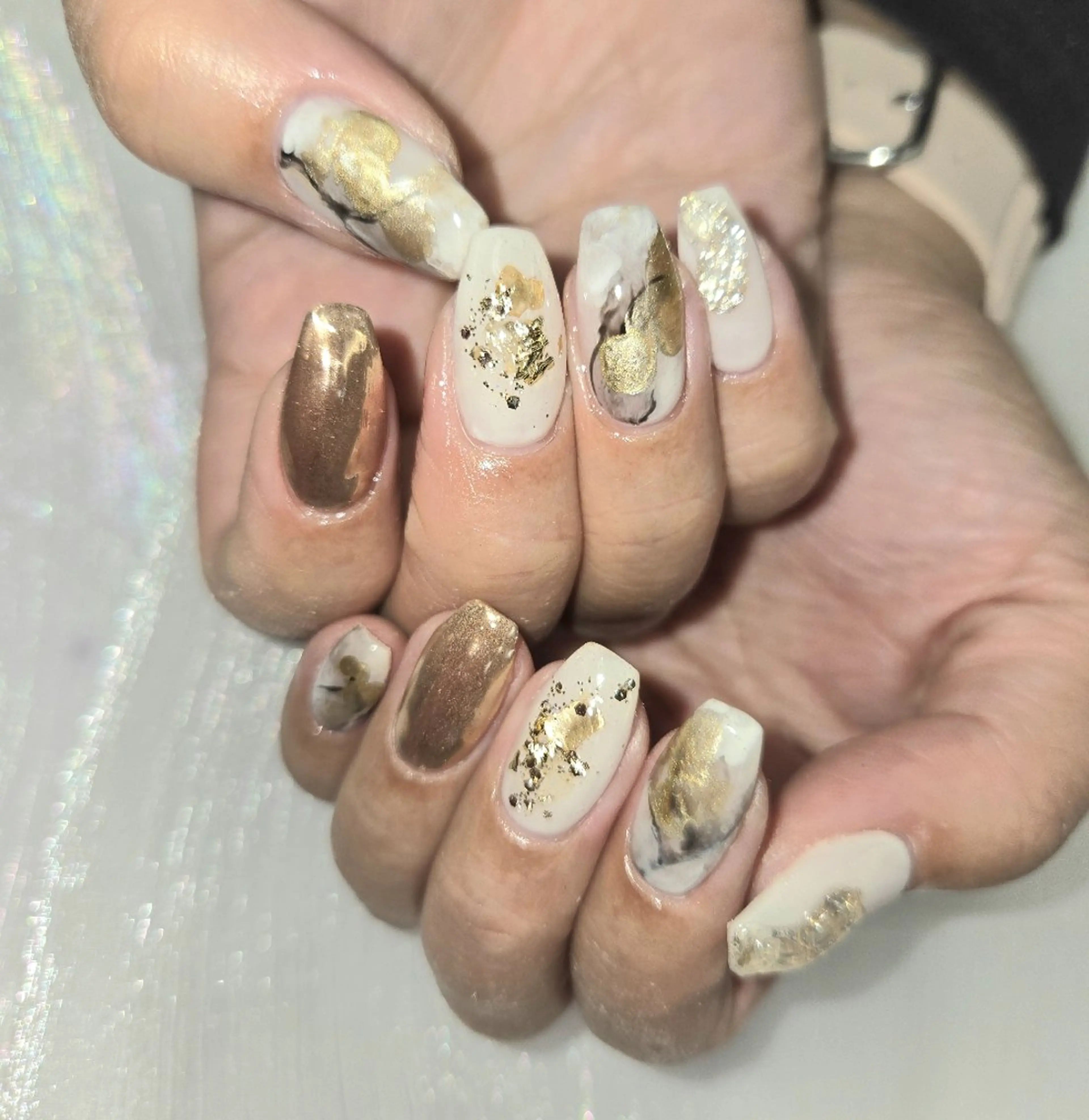 ネイル アートネイル オーロラネイル チークネイル ジェルネイル グラデーション ハンドネイル 河野ちえ (雑誌掲載サロン)のネイルデザイン