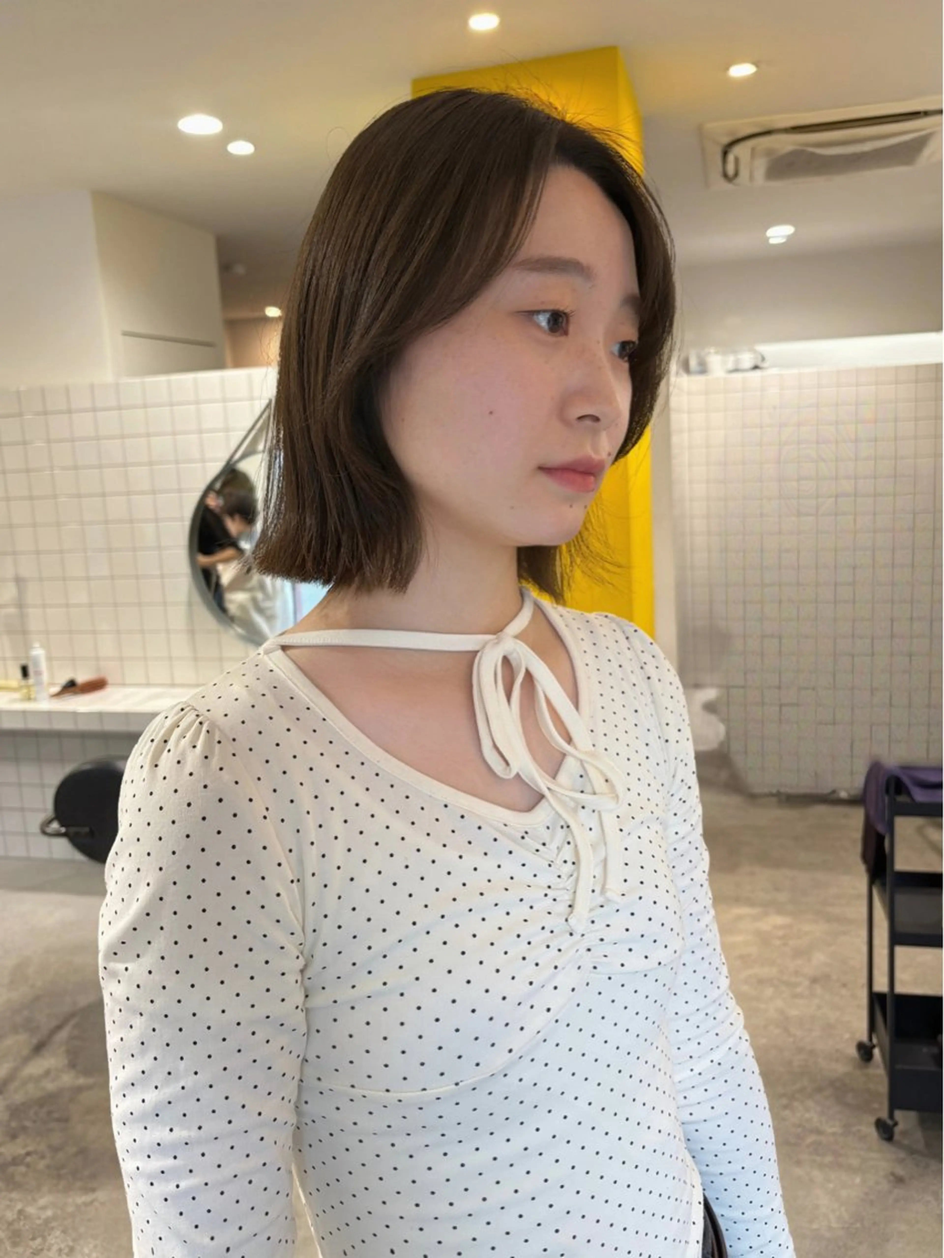 ショート カラー ベージュカラー ブリーチ ケアカラー 透明感カラー ダブルカラー カット ヘアカラー トリートメント kanami/ 中崎町美容室のヘアスタイル