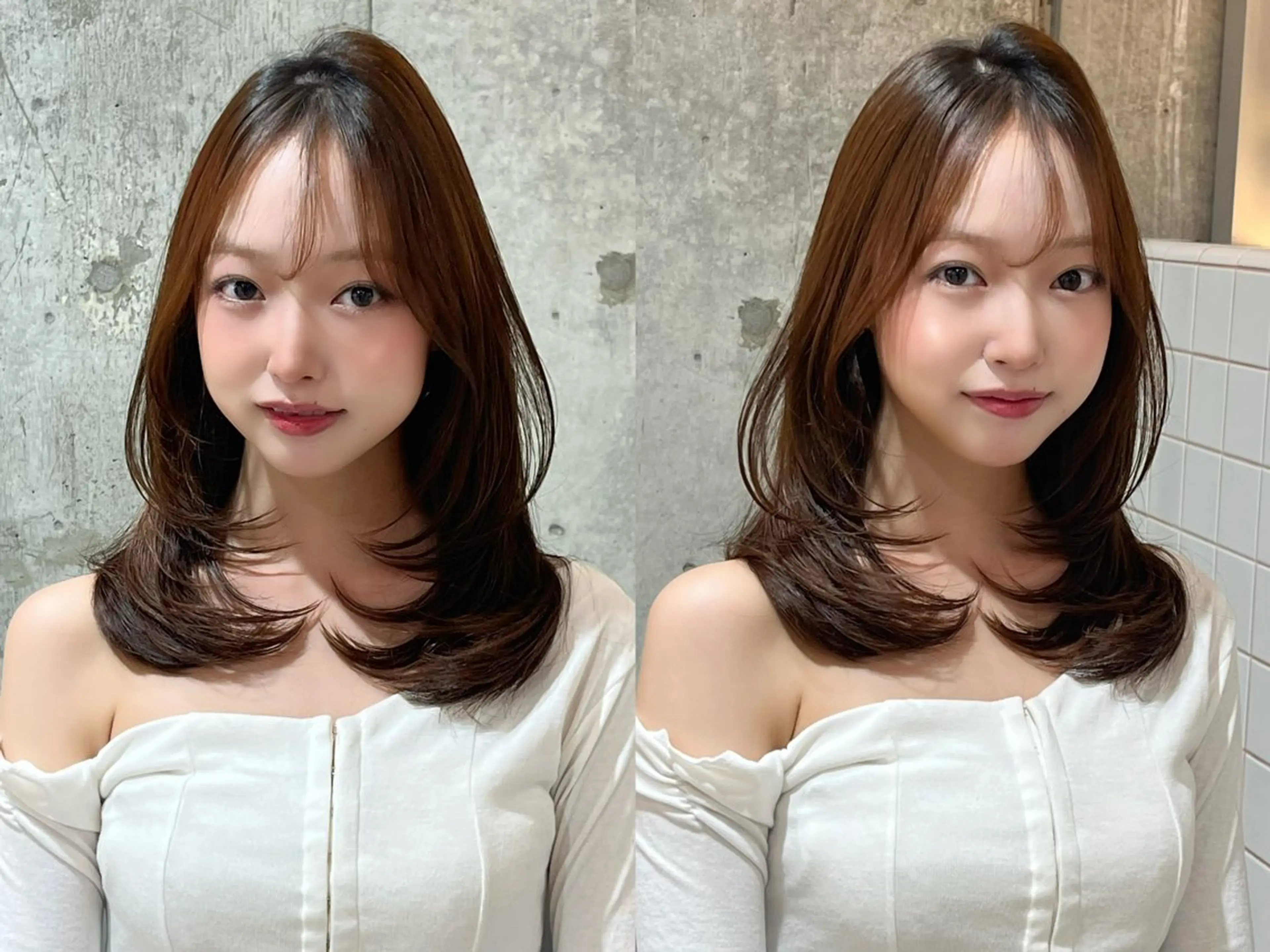 ミディアム レイヤーカット 新宿🤍Maiのヘアスタイル