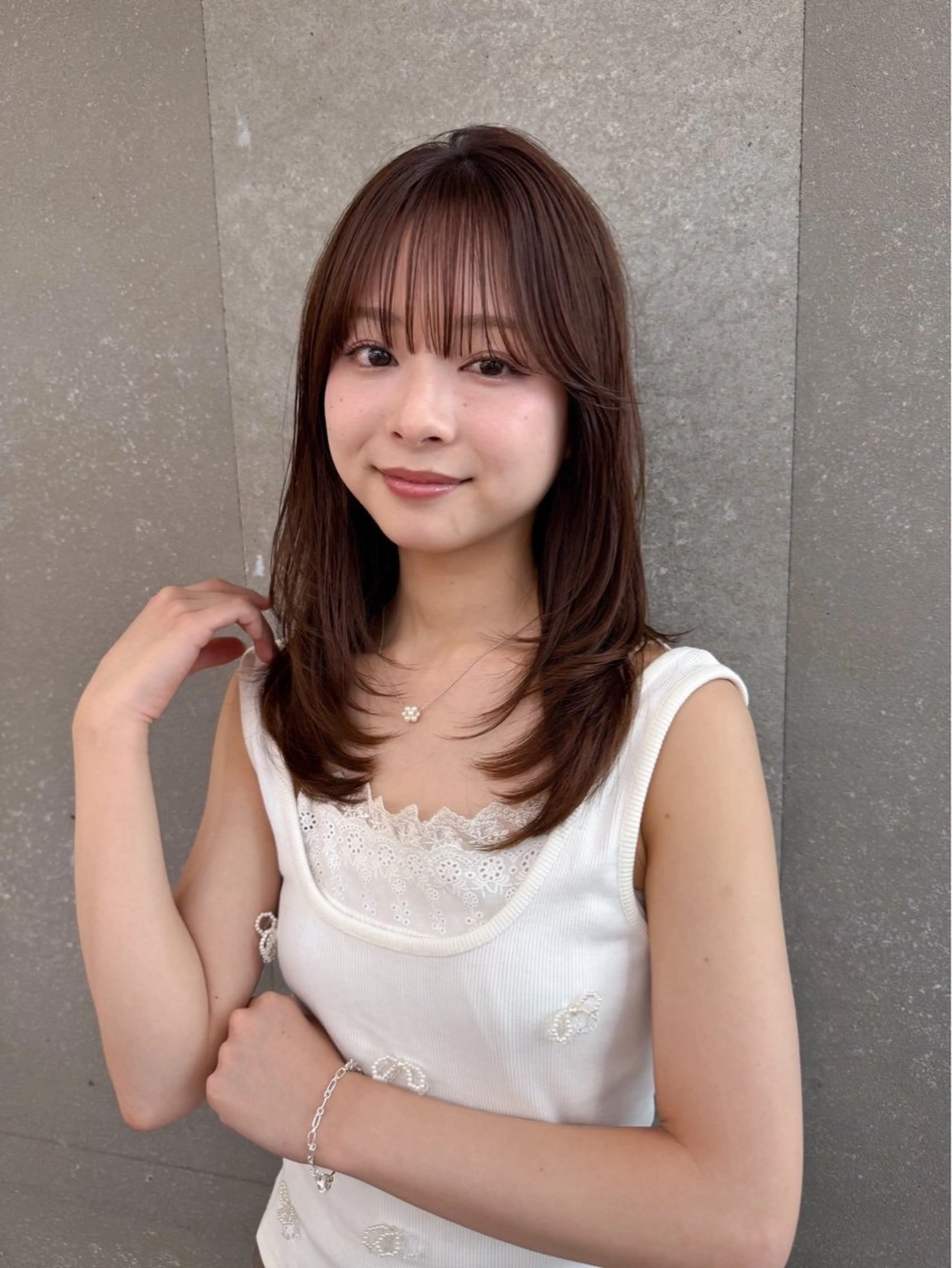 セミロング 似合せ/結べる レイヤー/遼祐のヘアスタイル