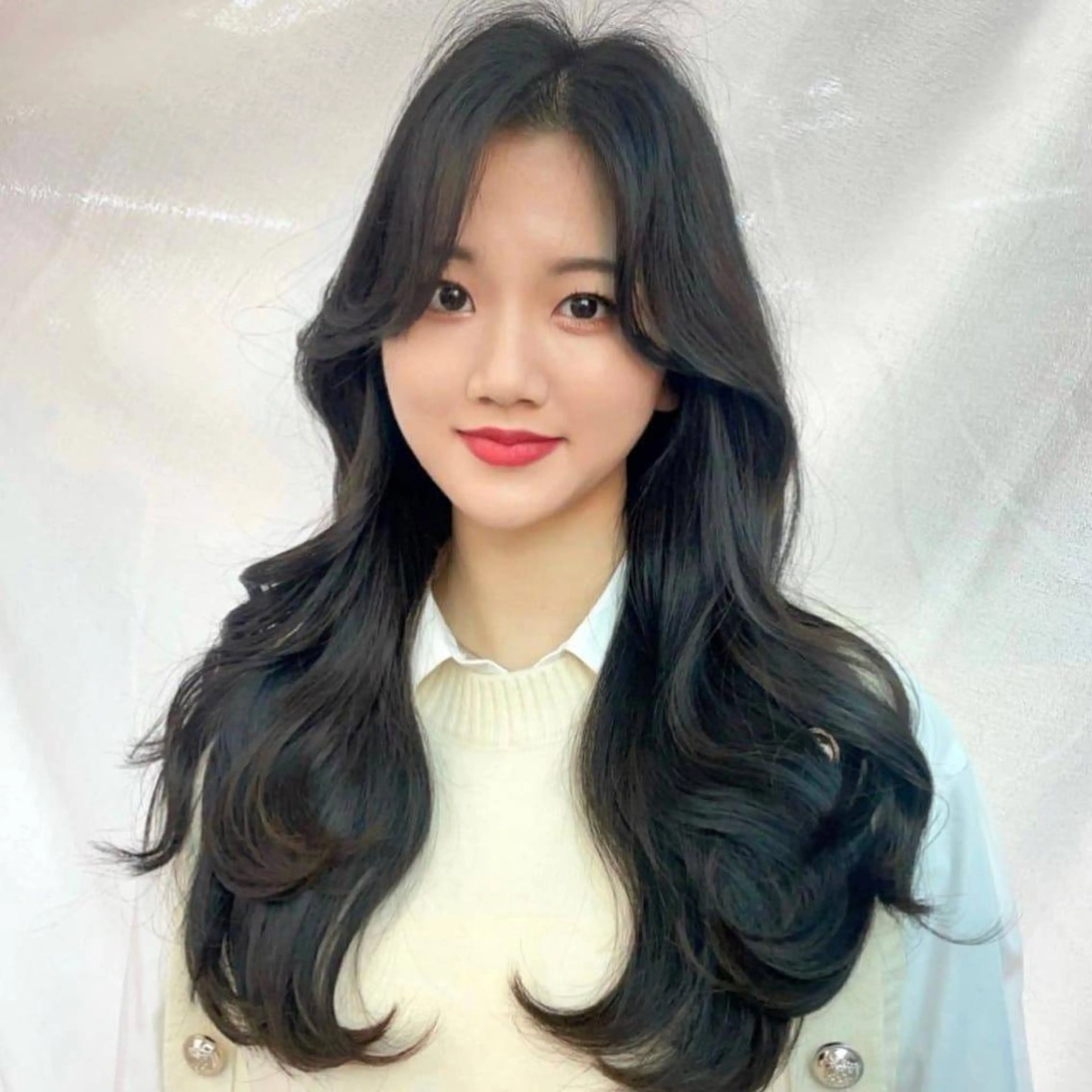 セミロング 韓国特化🇰🇷 エクステのヘアスタイル