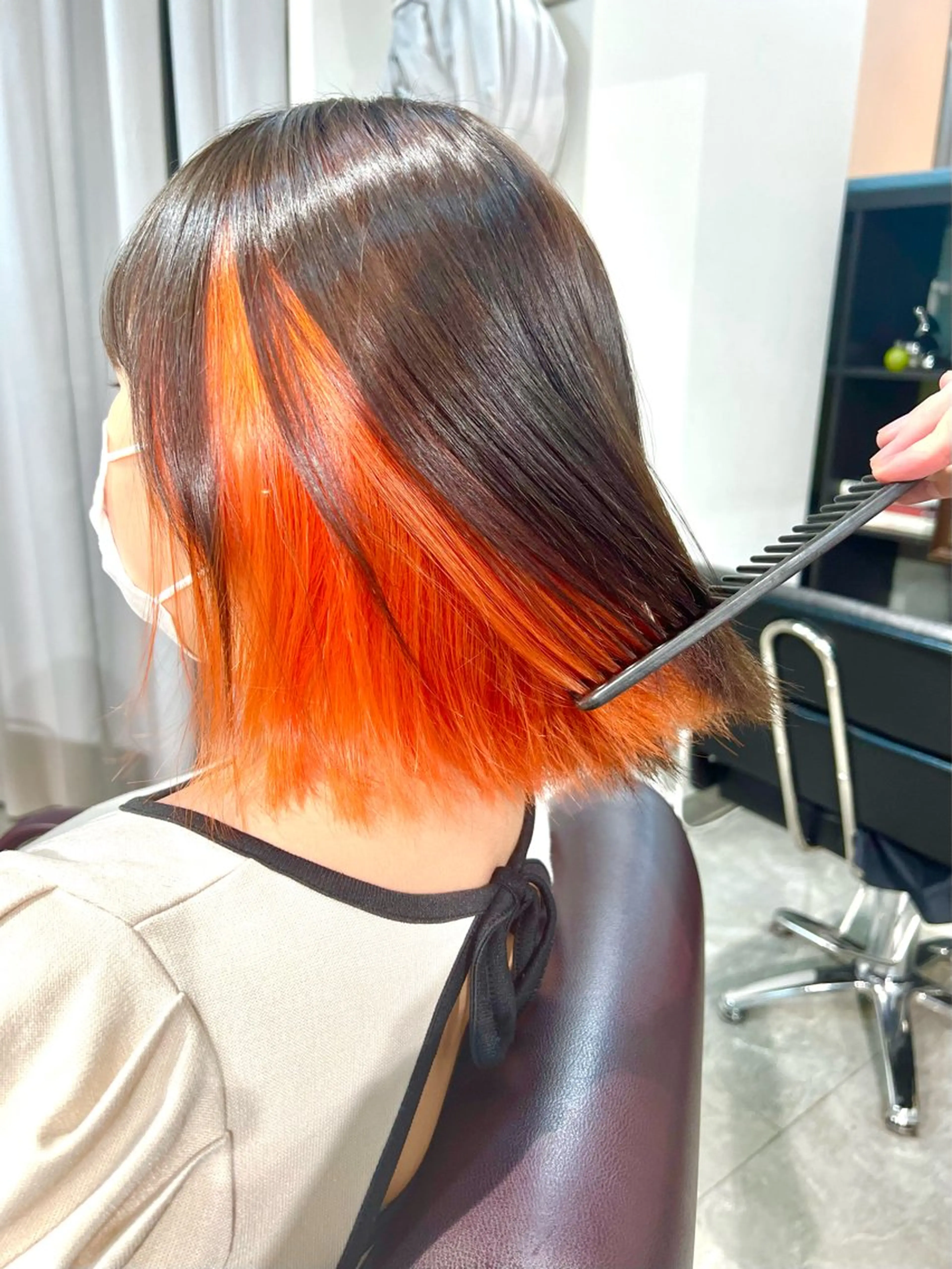 ミディアム カラー ヘアアレンジ ヘアカラー トリートメント ヘッドスパ ヘアセット 🌈インナーカラー ‘ショウマ’🌈のヘアスタイル