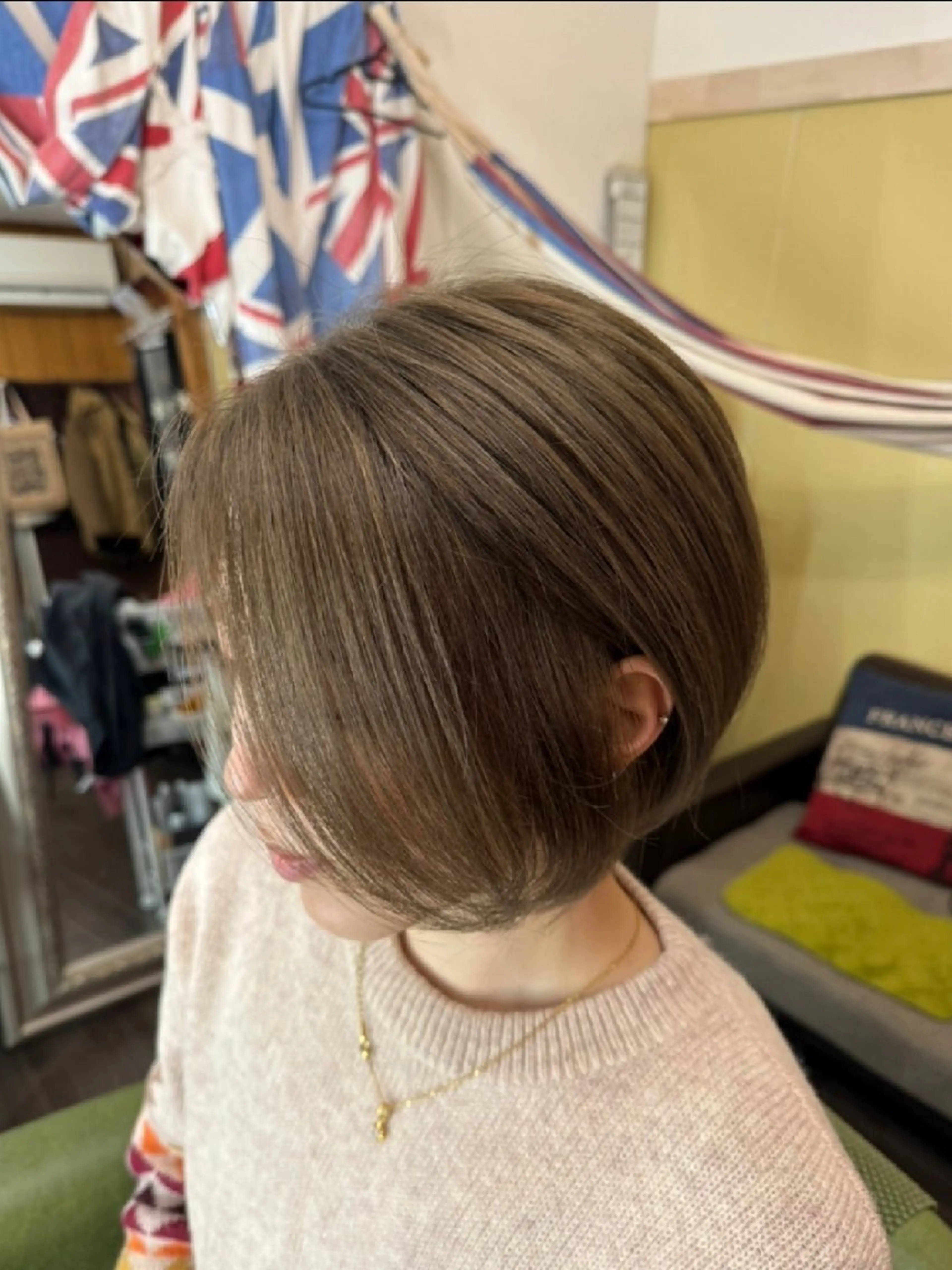 ショート ボブ ハイライト 髪質改善 トリートメント ヘアカラー トリートメント D/i所属・D/i |Y/no. 〈夜スパ17時〜〉のヘアスタイル