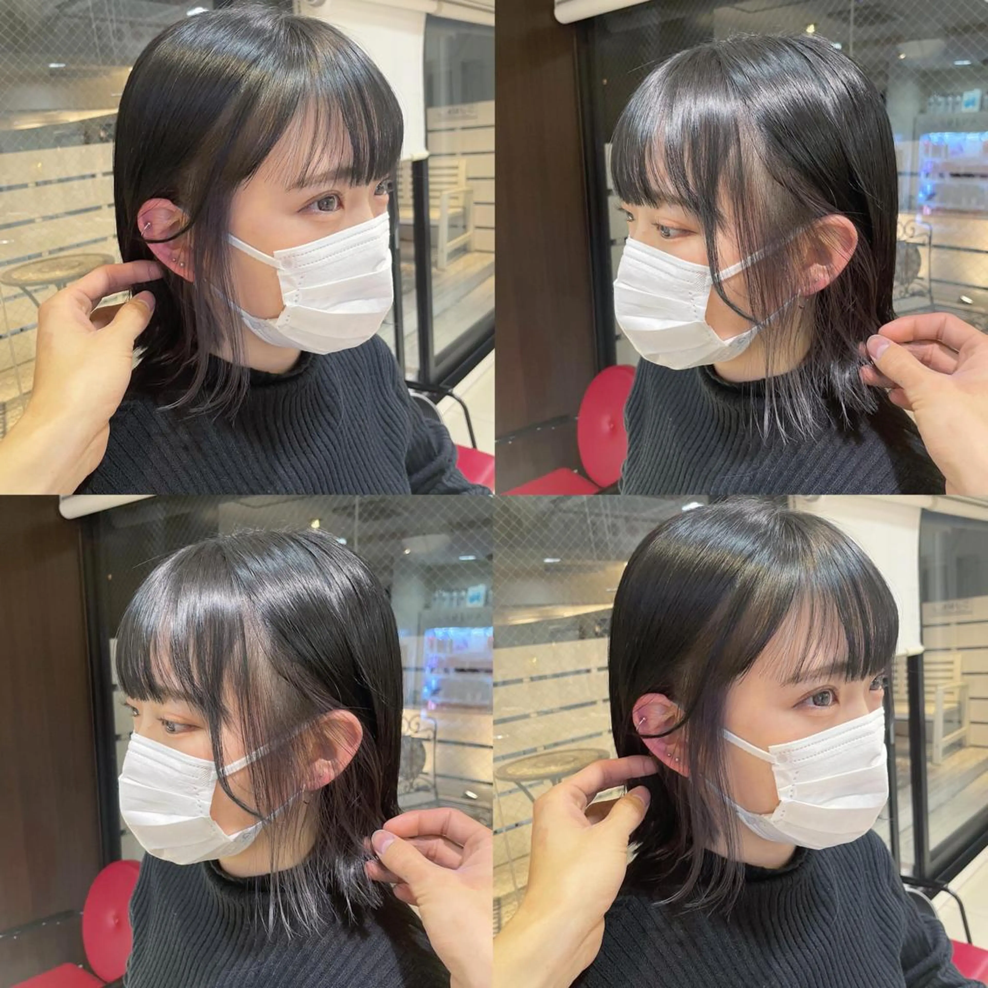 ショート カラー ヘアアレンジ ブリーチ シルバー 新宿/顔周りカット/ レイヤー/がっきーのヘアスタイル