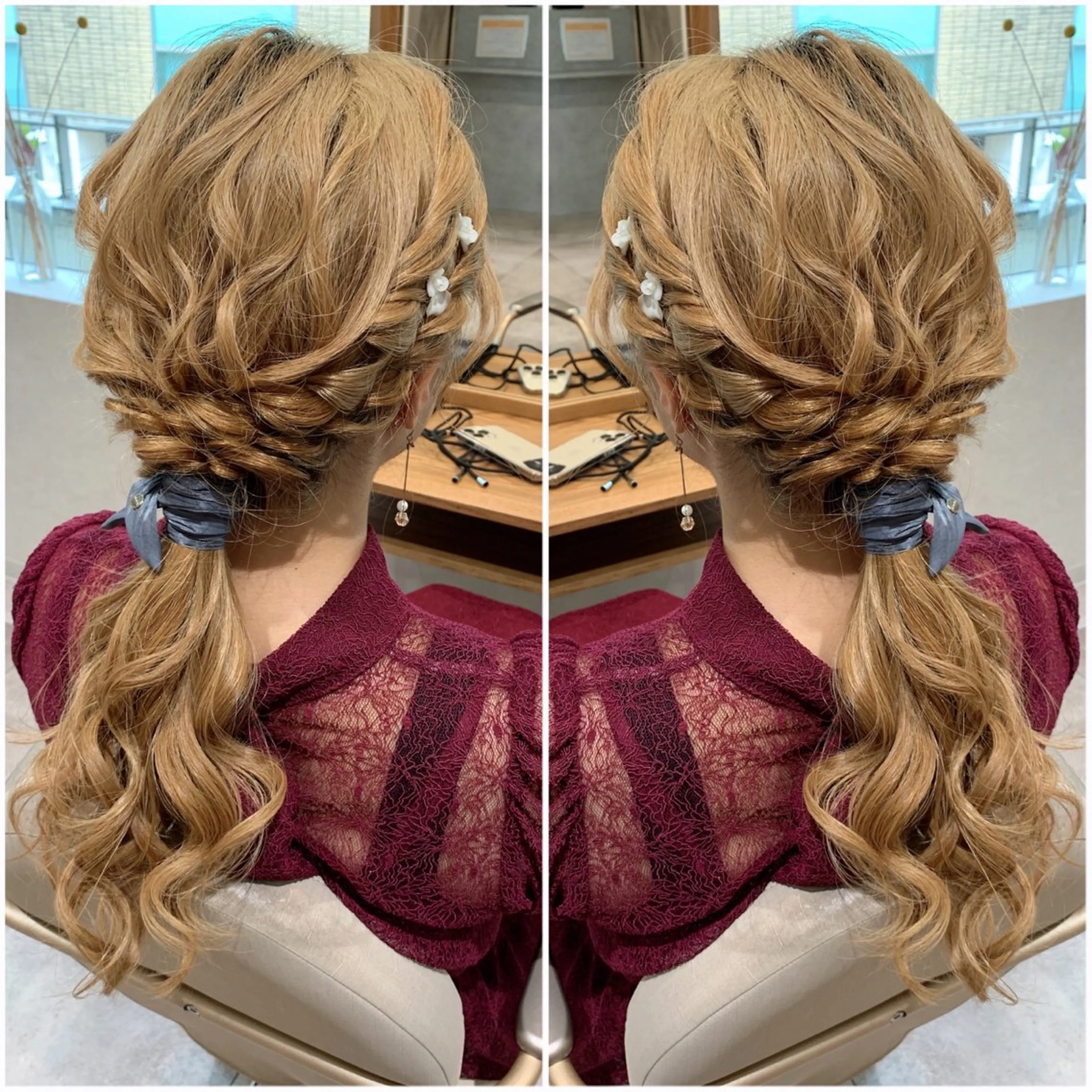 ロング ヘアアレンジ ポニーテール ヘアセット 韓国hair🦋 Nanaのヘアスタイル