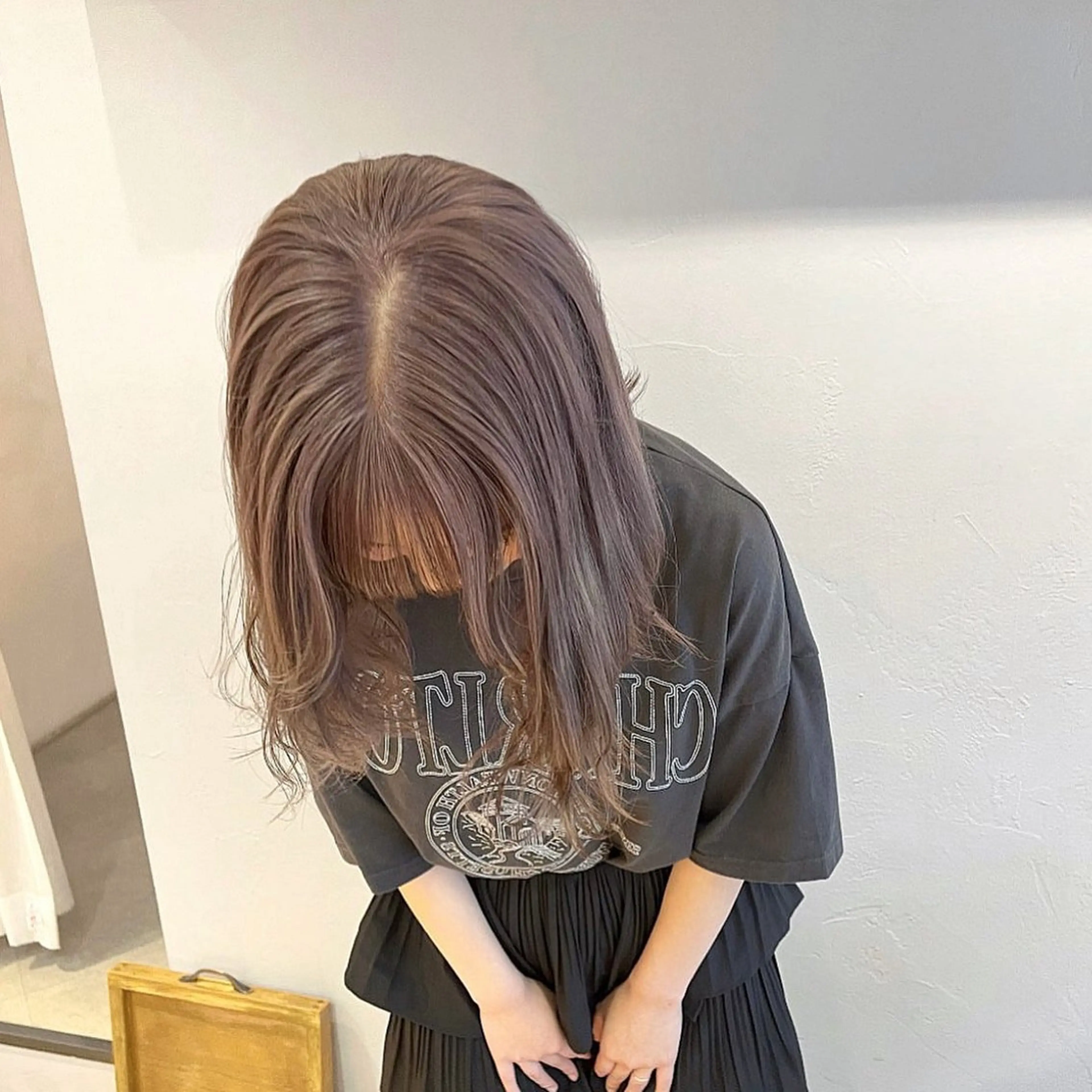 ミディアム カラー ヘアカラー トリートメント オリーブ/縮毛♡ Natsuno🩰のヘアスタイル