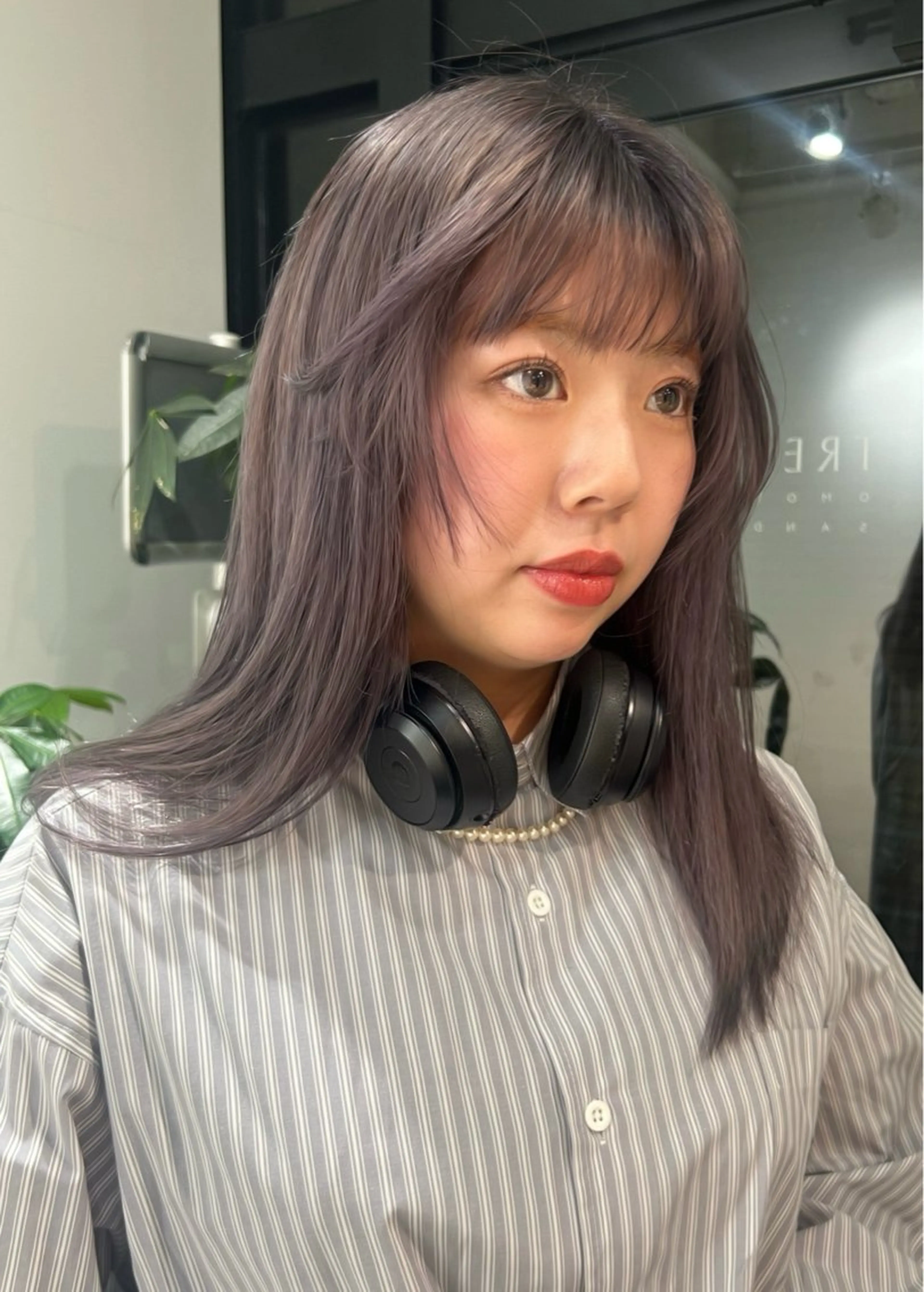 セミロング カラー パーマ ヘアアレンジ メンズ カット レイヤー/透明感/ ブリーチなし/わかなのヘアスタイル