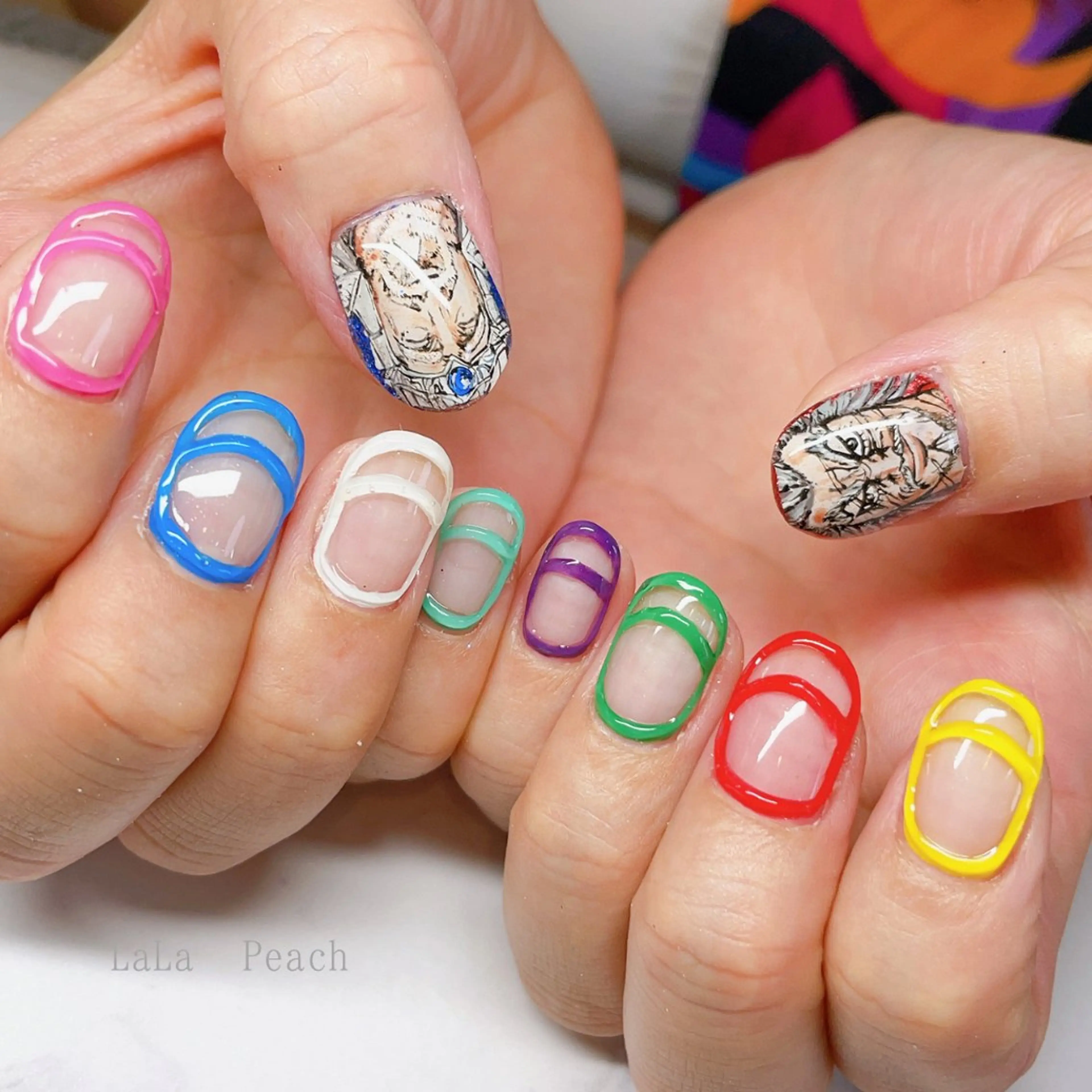 ネイル ジェルネイル ハンドネイル LaLa Peach 福岡のマツエク・マツパデザイン