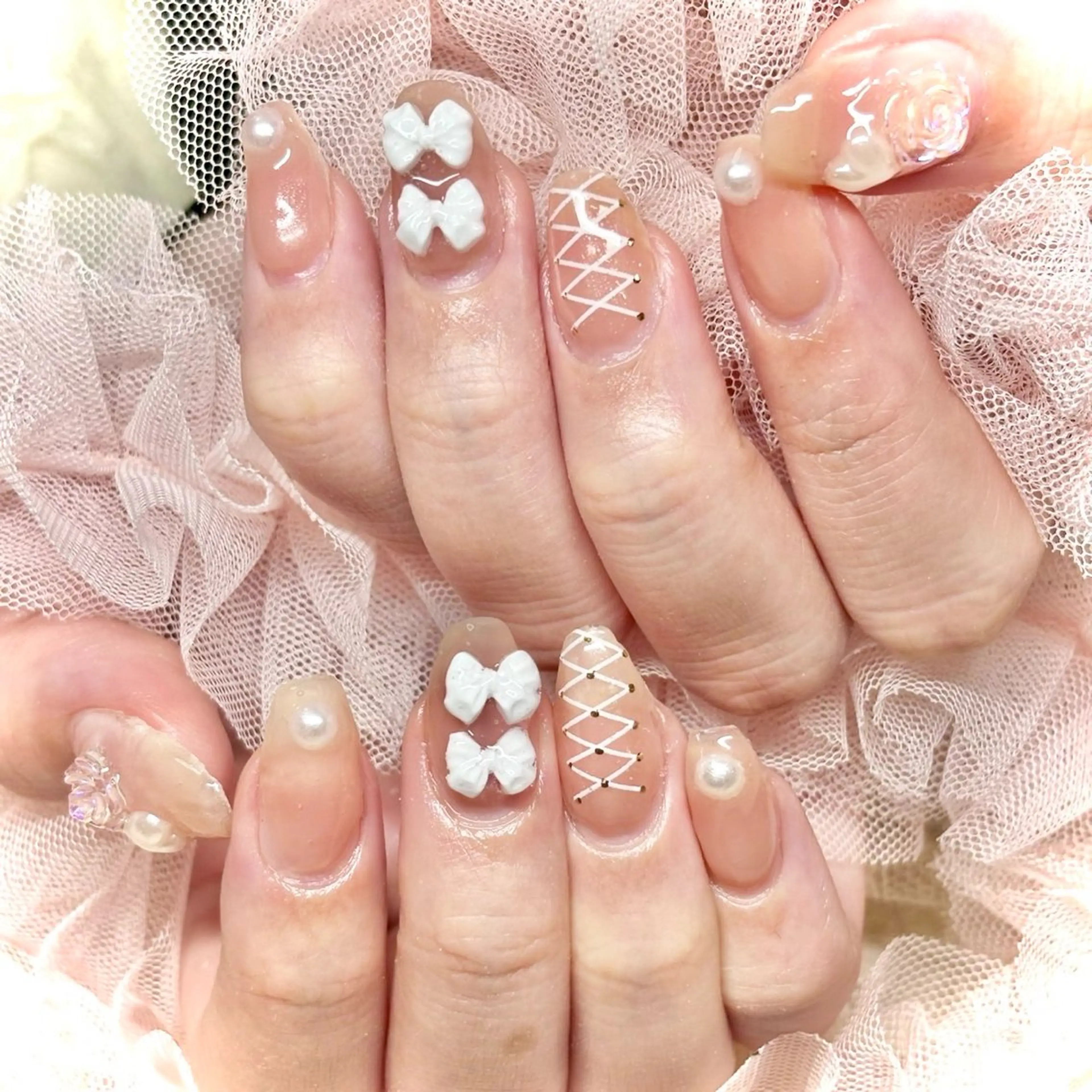 ネイル ハート 韓国ネイル ピンク ワンホンネイル miminon 自宅ネイルサロンのネイルデザイン