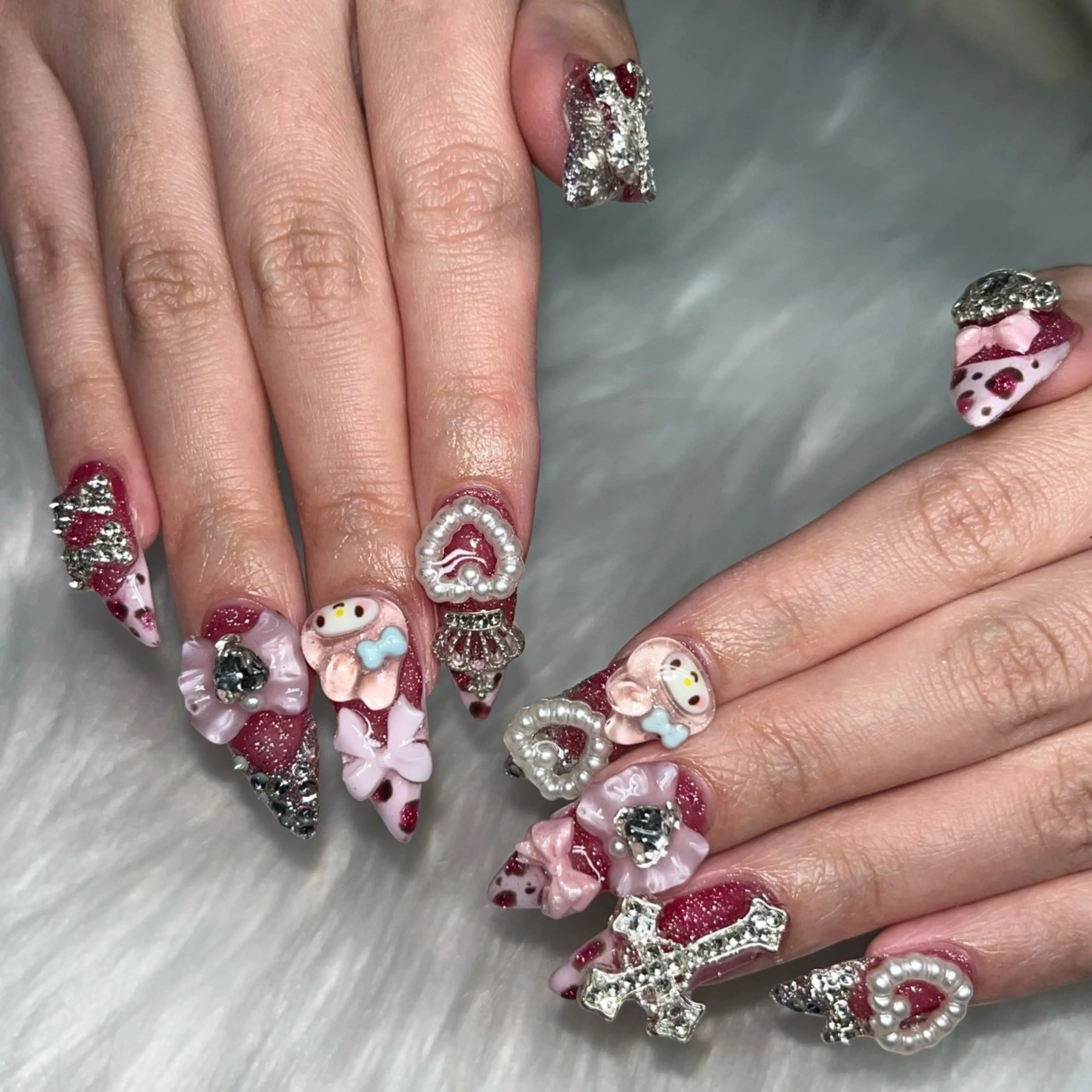 【オフあり】チップ長さだし➕💟120分１０本アートやり放題💟持ち込み画像ok/韓国ネイル/ワンホンネイルの写真