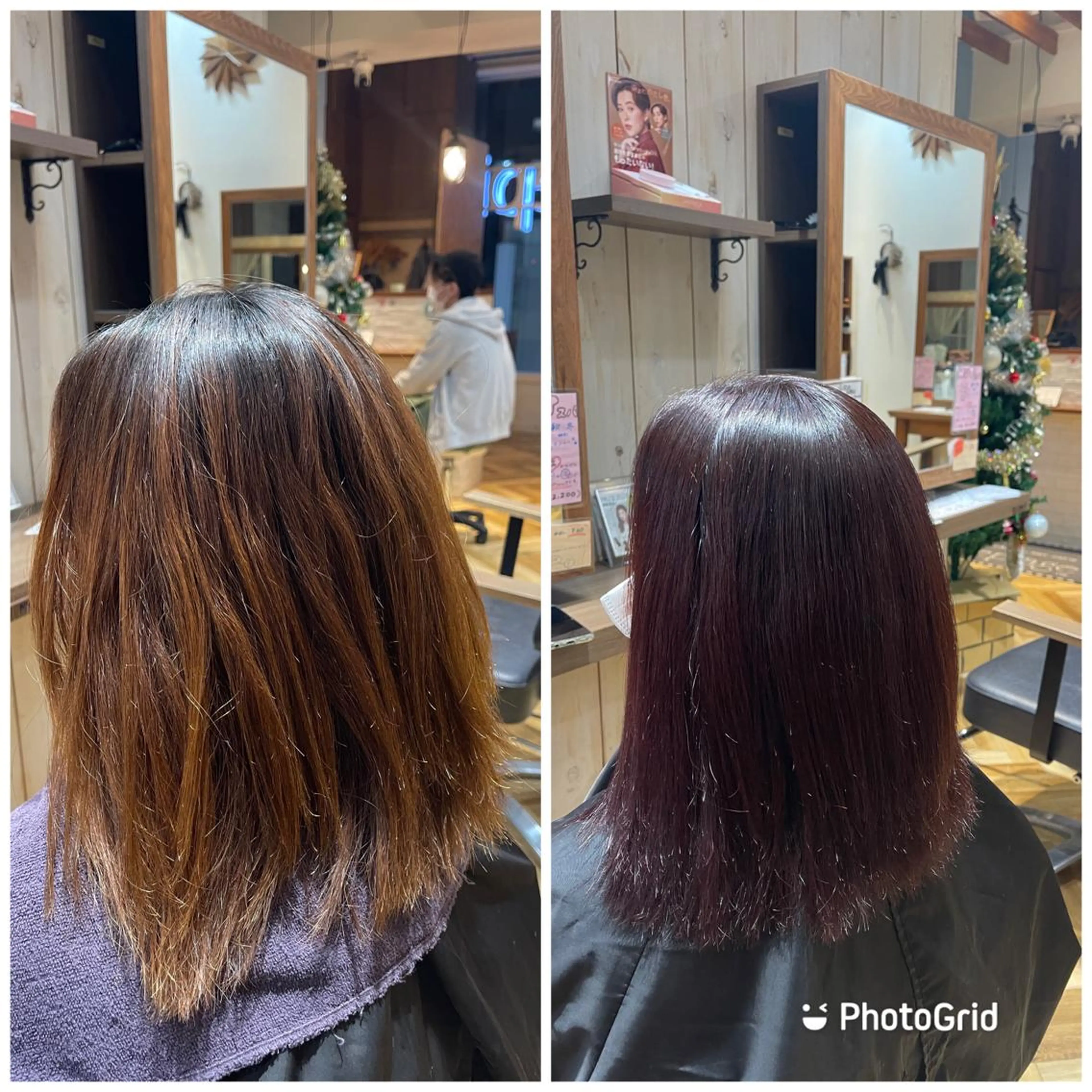 カラー ブラウンカラー ピンクカラー バヤラー バイガルマーのヘアスタイル