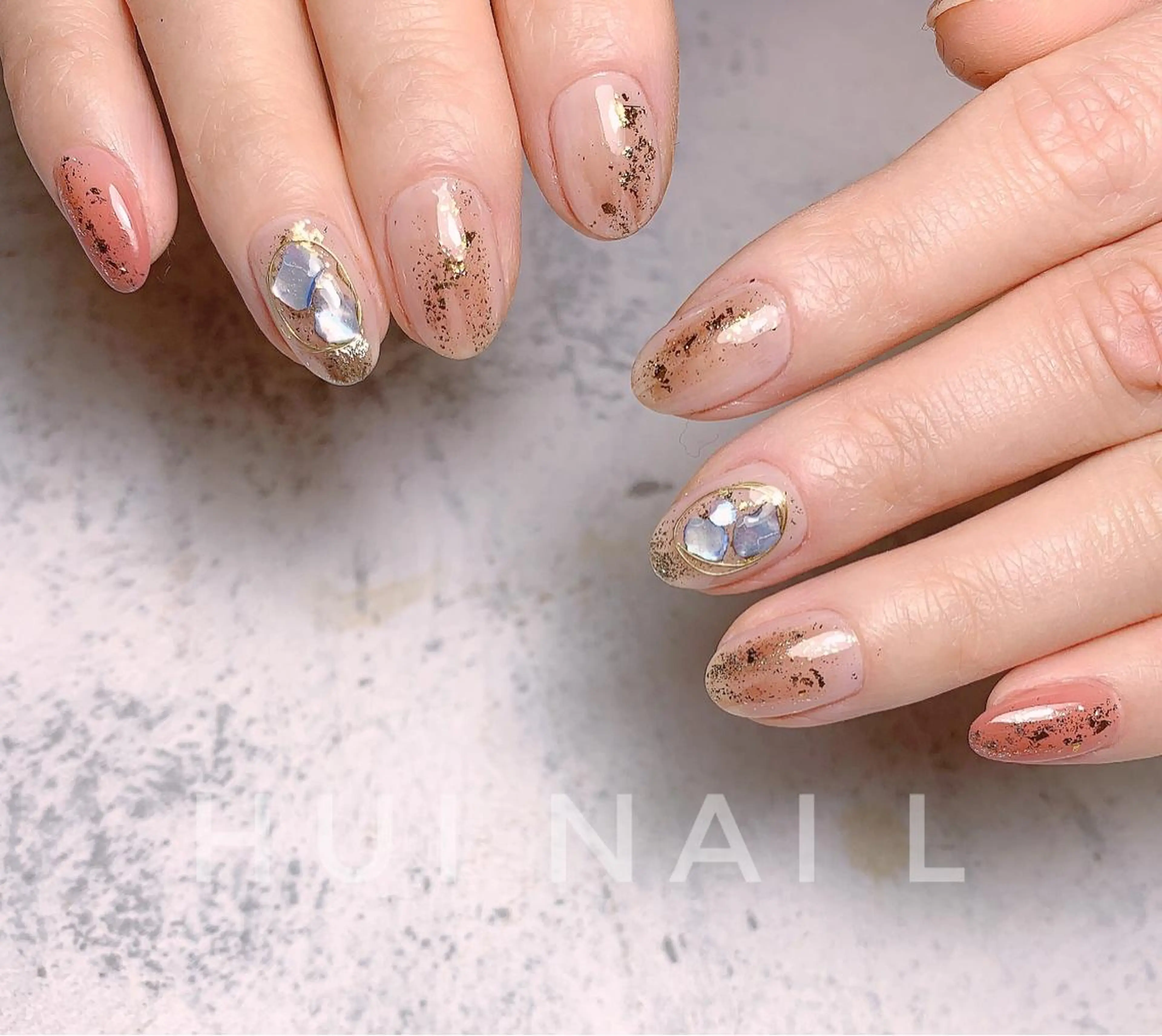 ミディアム めぐみのネイルサロン スタッフ練習のネイルデザイン