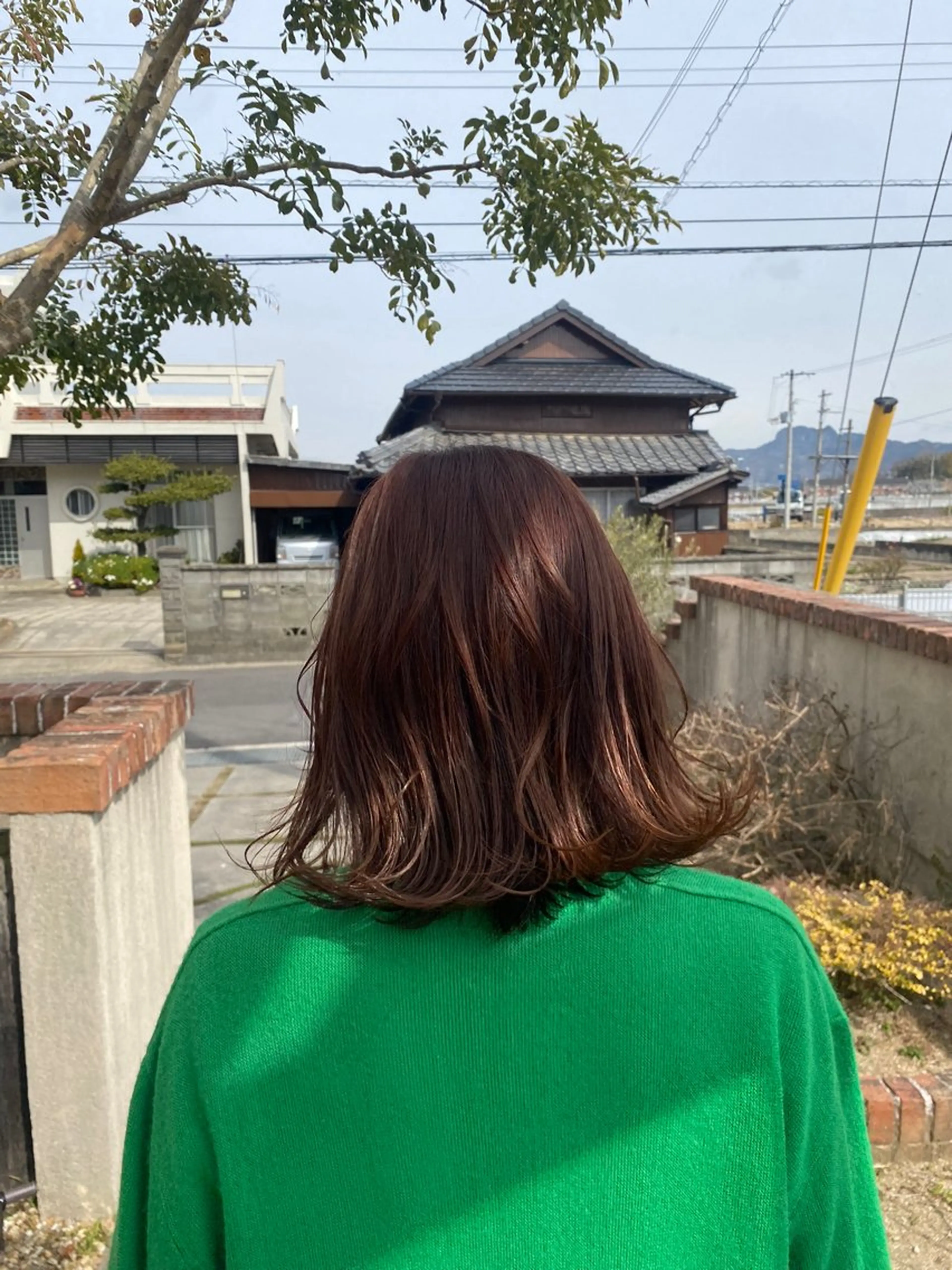 ミディアム カラー ブリーチ ブラウンカラー ブリーチなしカラー ピンクカラー ピンクブラウン 三野 隼澄のヘアスタイル