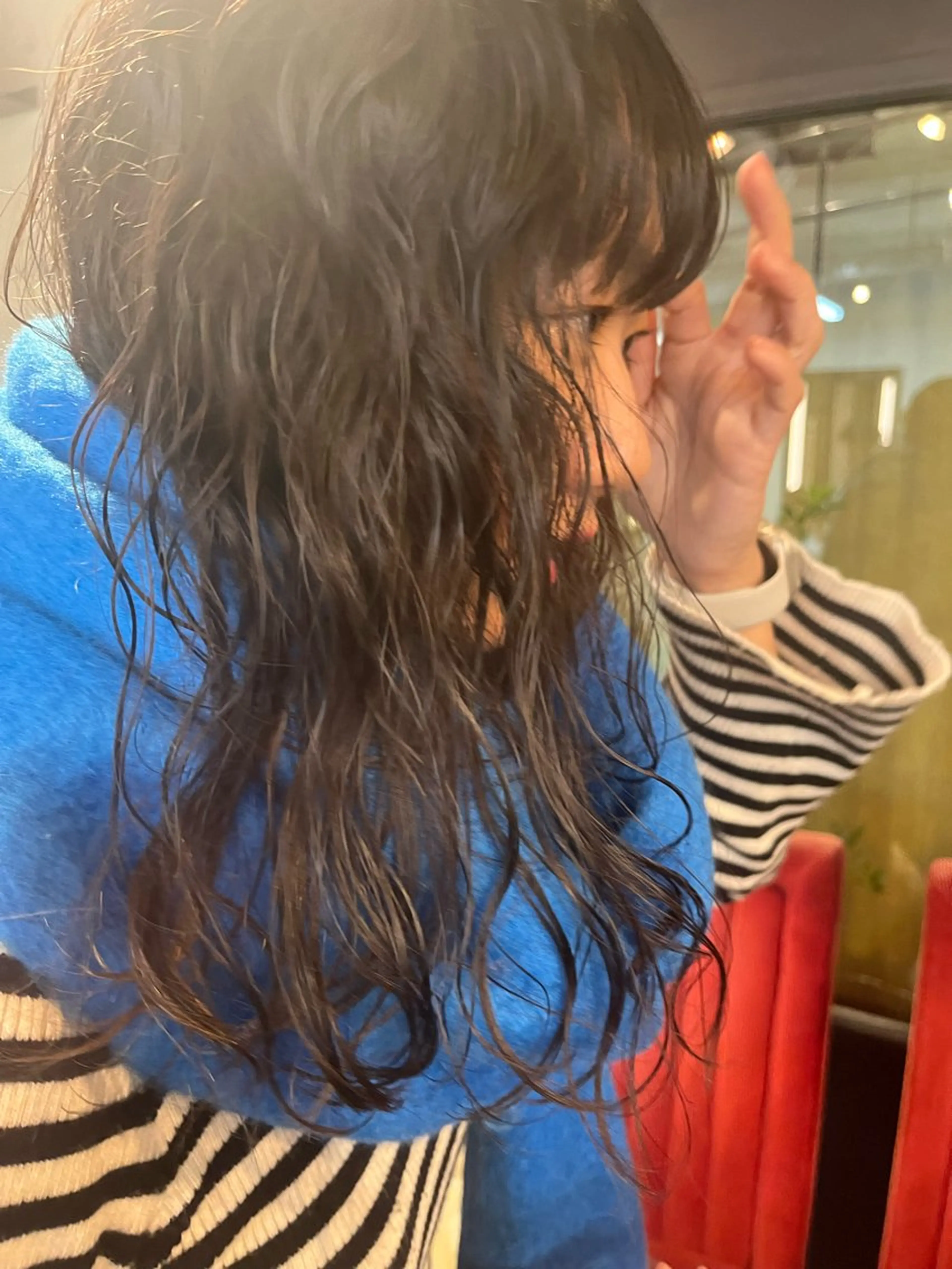 セミロング セミロングパーマ イシイ モエカのヘアスタイル