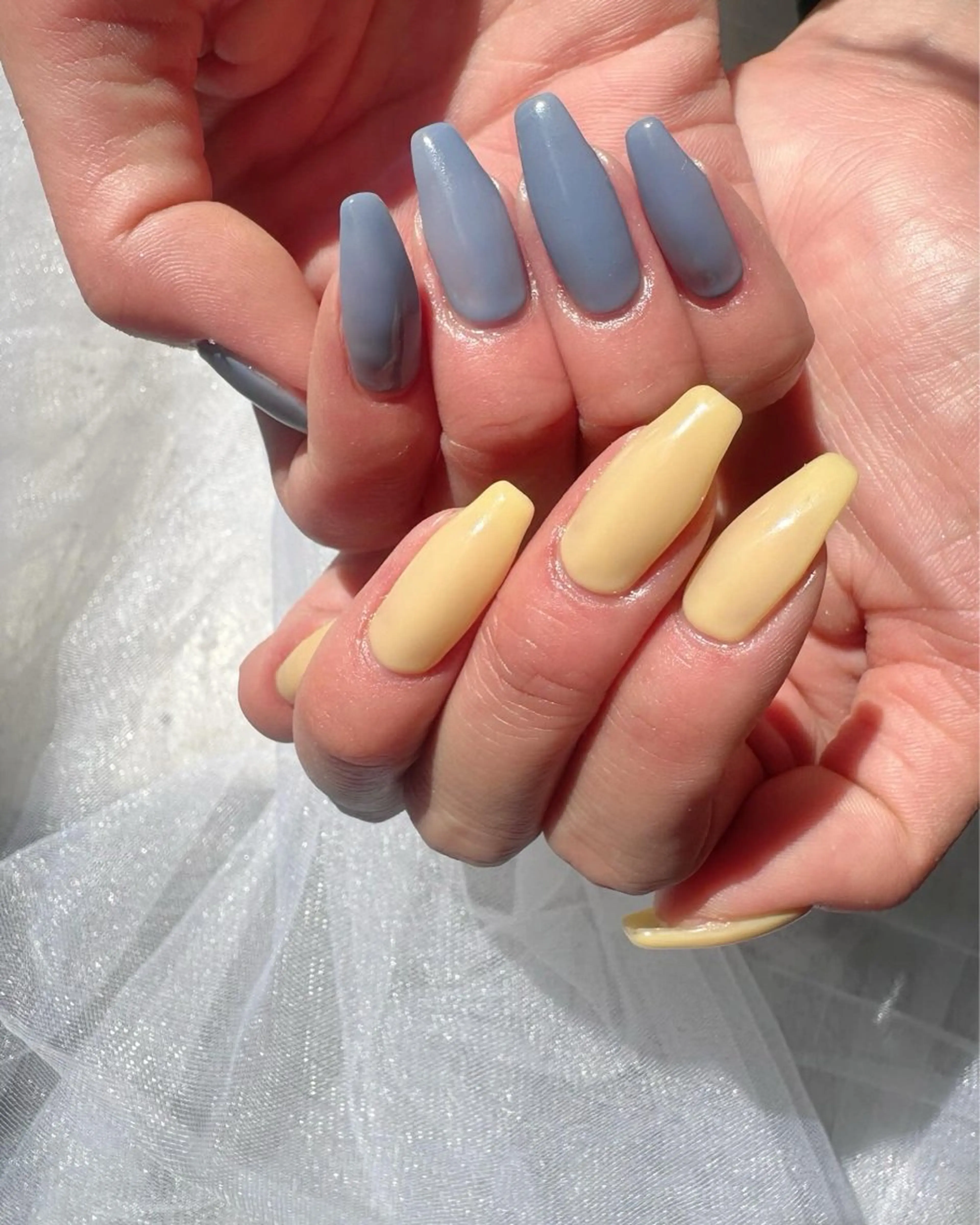 ネイル クリアネイル 氷ネイル・うるうるネイル 韓国ネイル 水色 ニュアンスネイル 🪞KAPE NAIL 🪞のネイルデザイン