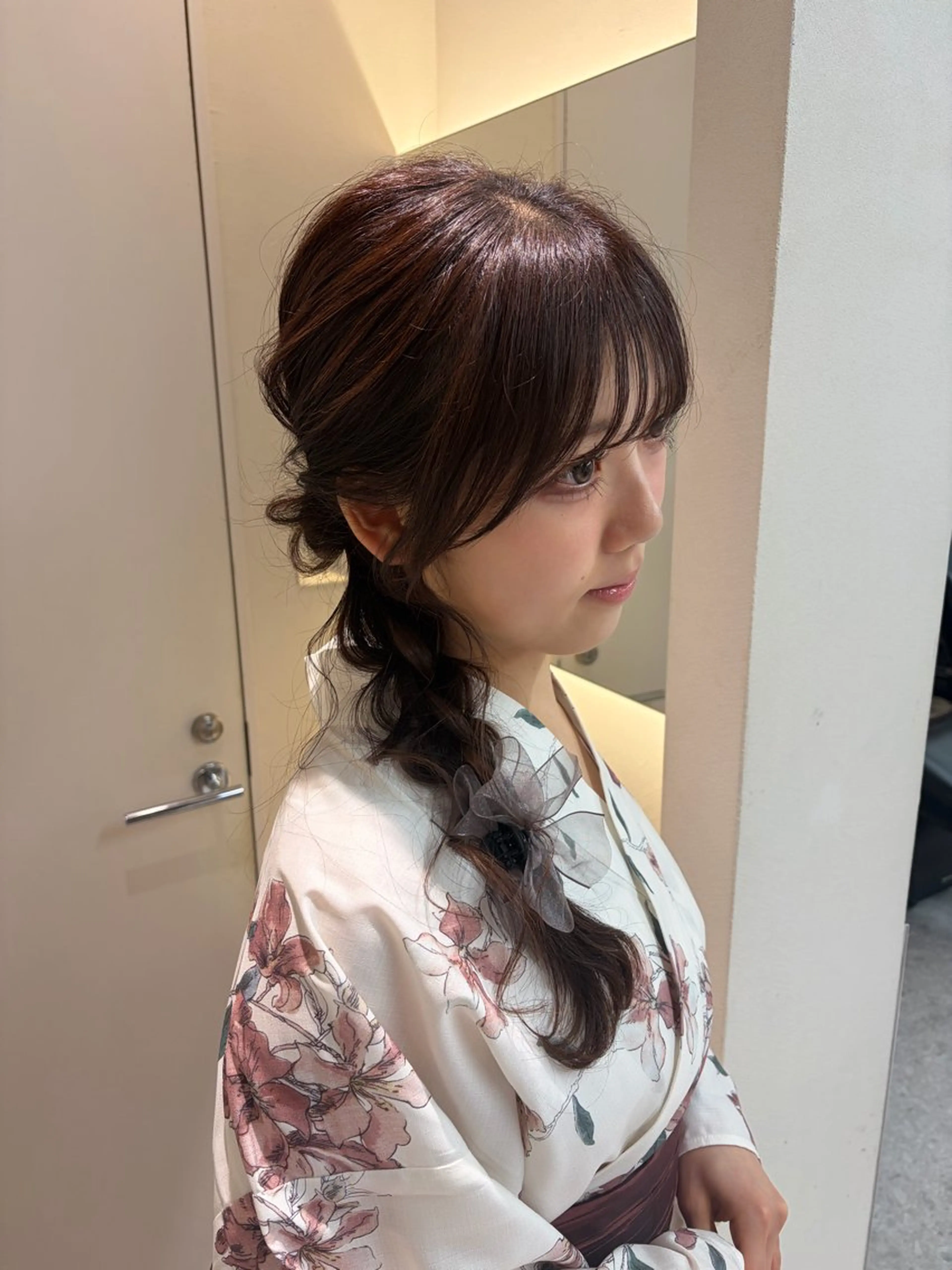 セミロング ヘアアレンジ ヘアセット ヘアセット/レイヤー 縮毛矯正/はるか🎀のヘアスタイル