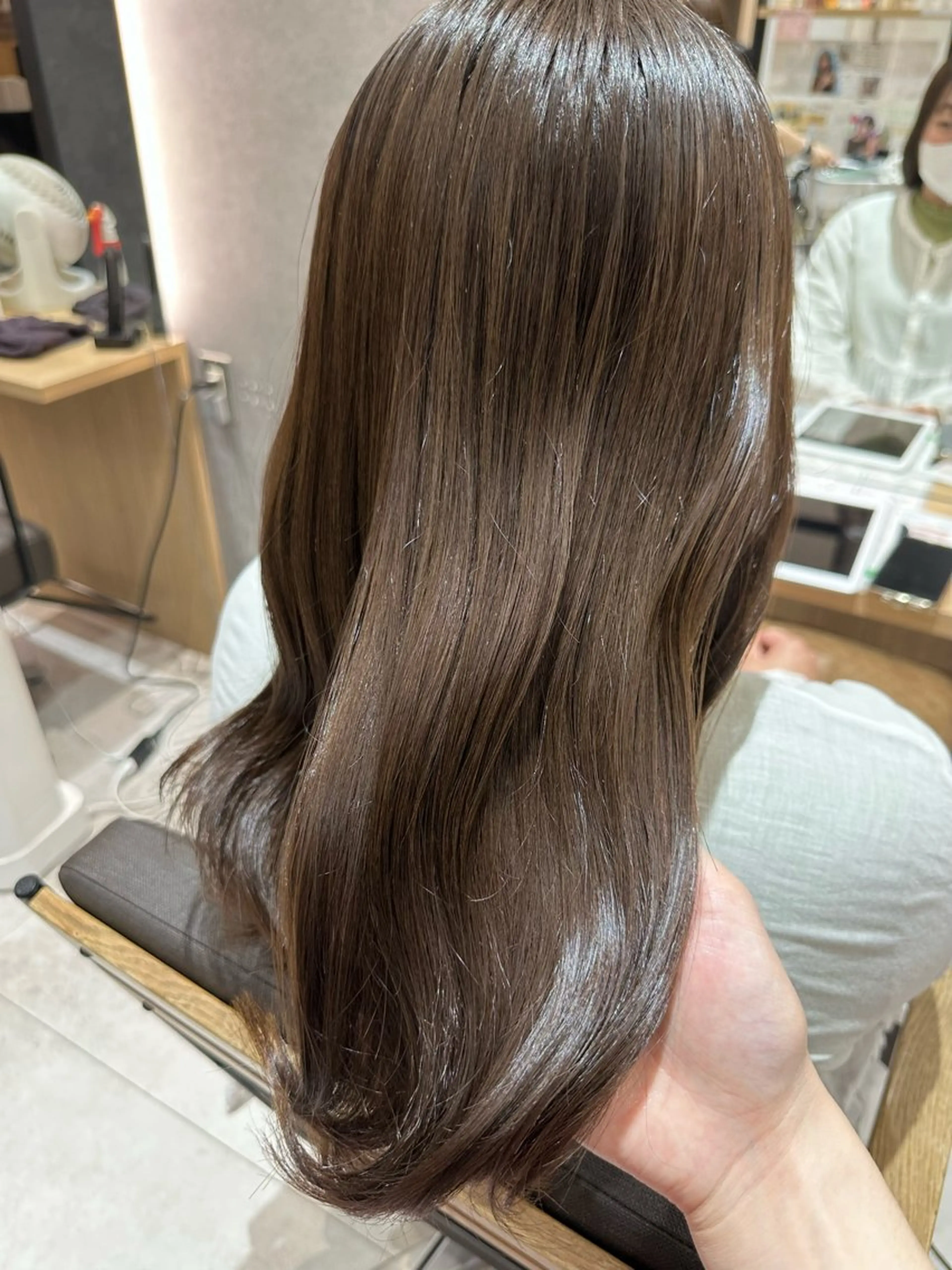 ミディアム カラー ベージュカラー オリーブベージュ オリーブカラー 🍜のばた 🍜のヘアスタイル